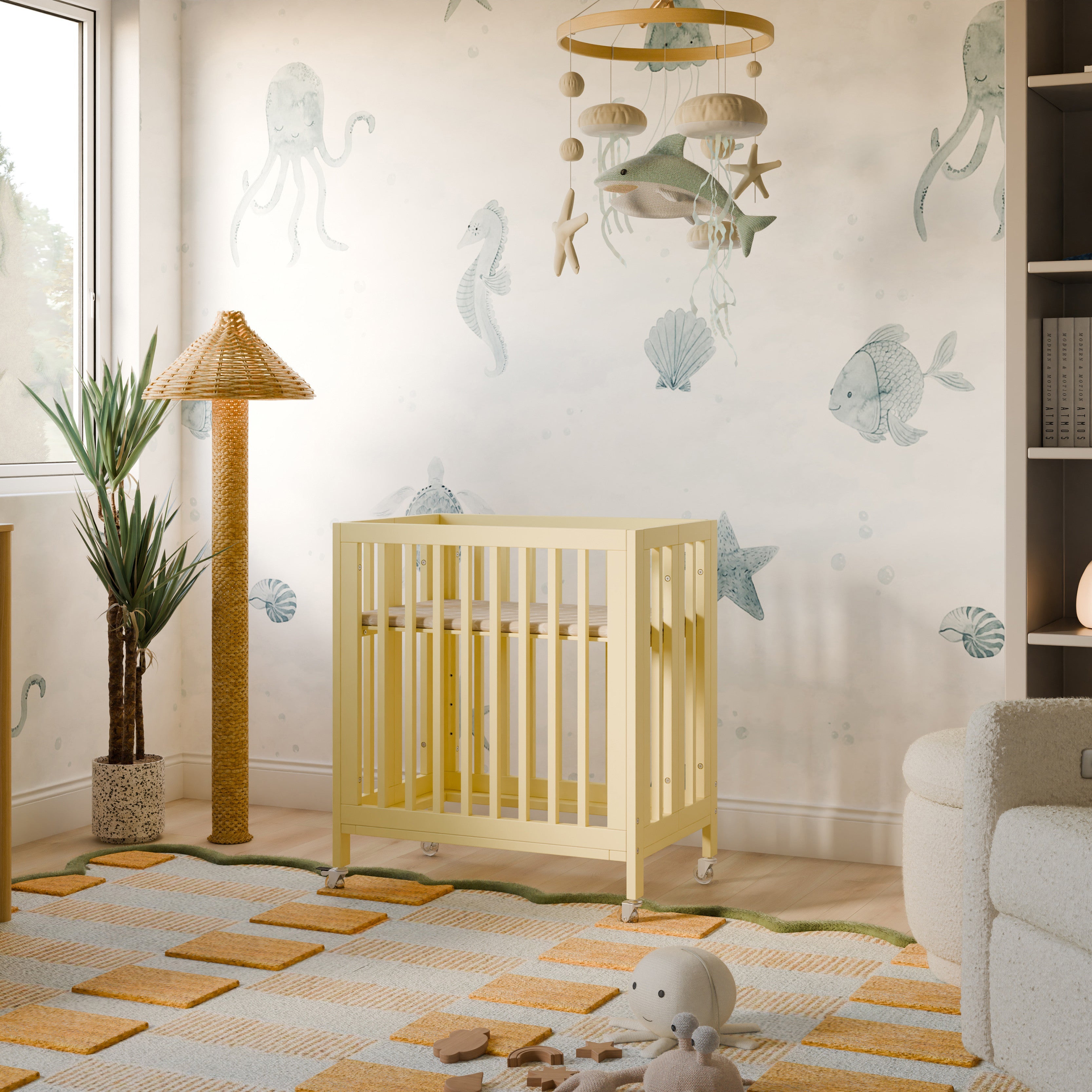 Babyletto Rolli 9-in-1 Convertible All-Stages Crib with Bassinet & Toddler Bed Conversion Kits