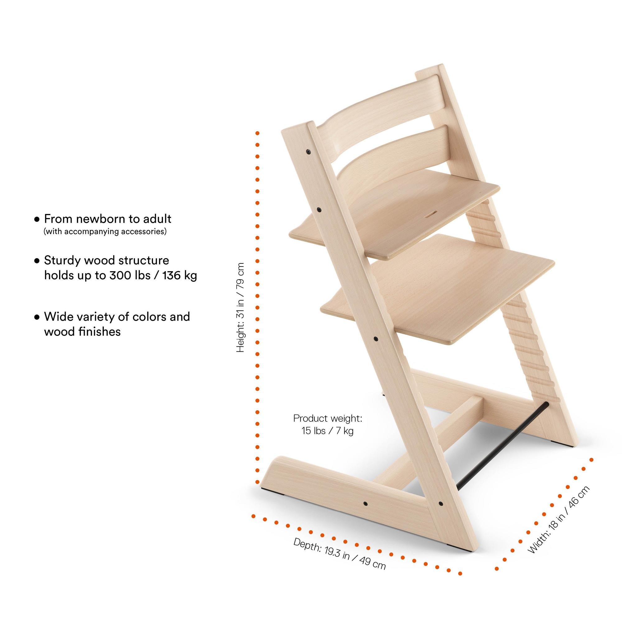 stokke tripp trapp extenders Stokke Tripp Trapp High Chair² Oak with Cushion + Stokke Tray