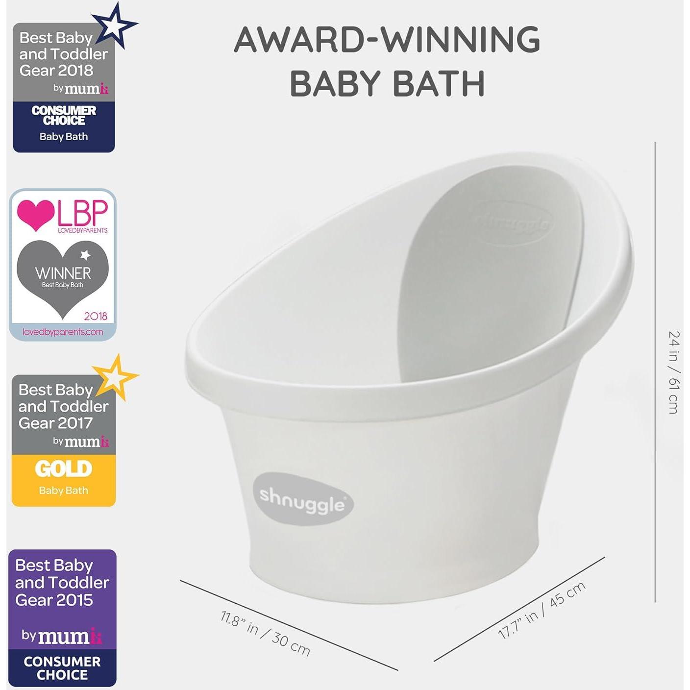 Shnuggle Bath & Change Bundle: Baby Bath & Changing Bundle + Accessories - 6-Piece Set