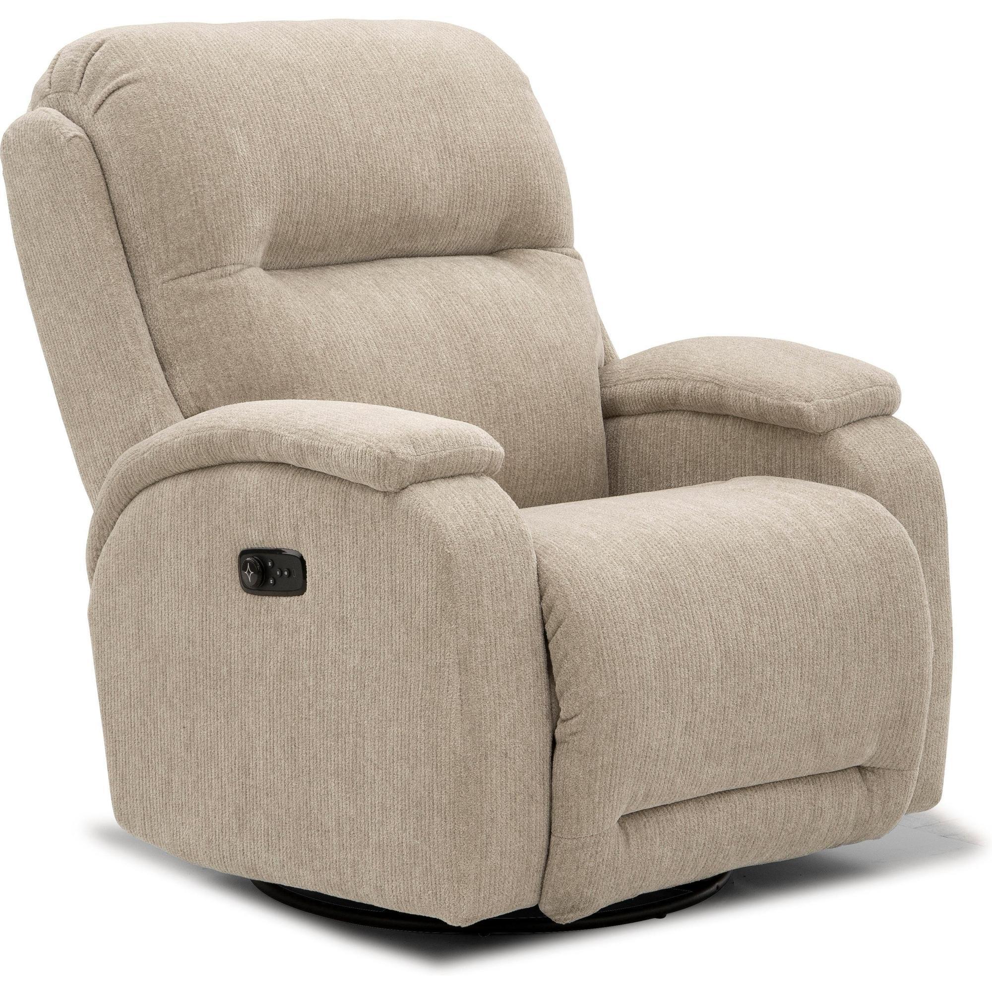 Storytime Maverly Power Cozzia Swivel Glide Recliner with Heat & Massage