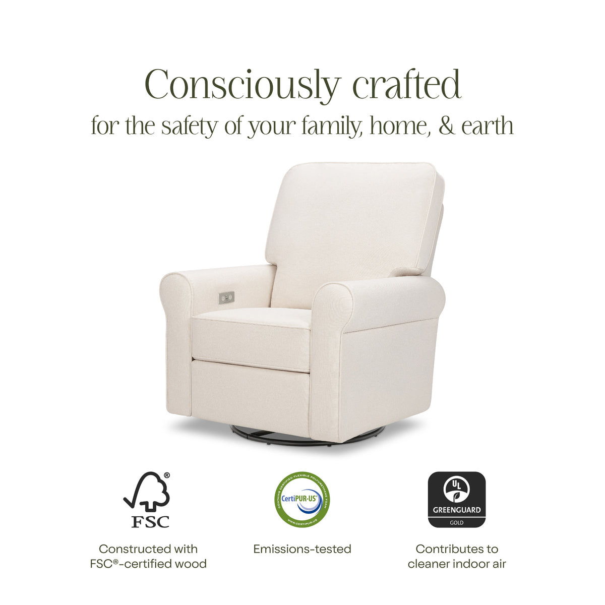 Monogram by Namesake Monroe Power Recliner & Swivel Glider