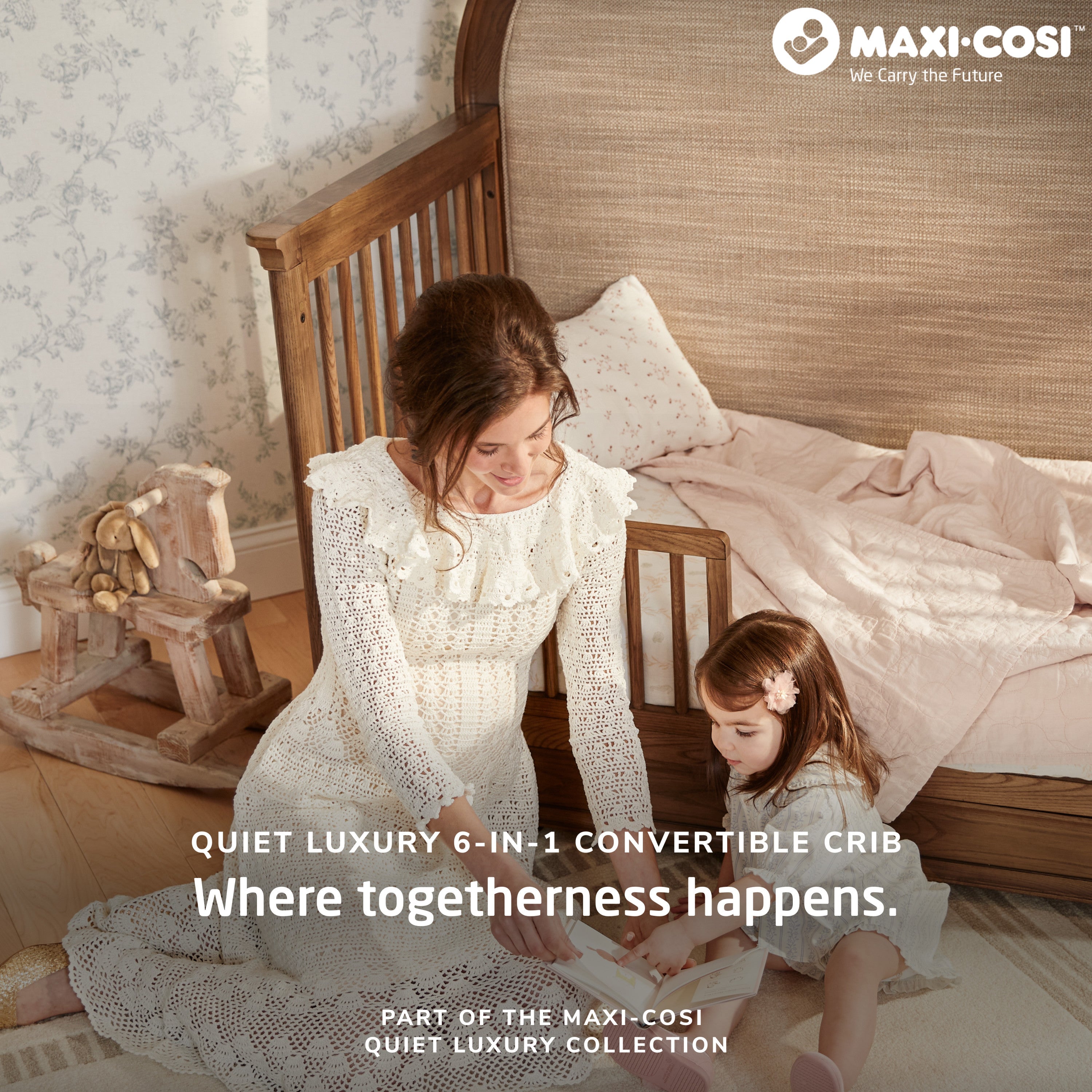 Maxi-Cosi Quiet Luxury 6-in-1 Convertible Crib with Toddler Bed/Daybed Conversion Kit