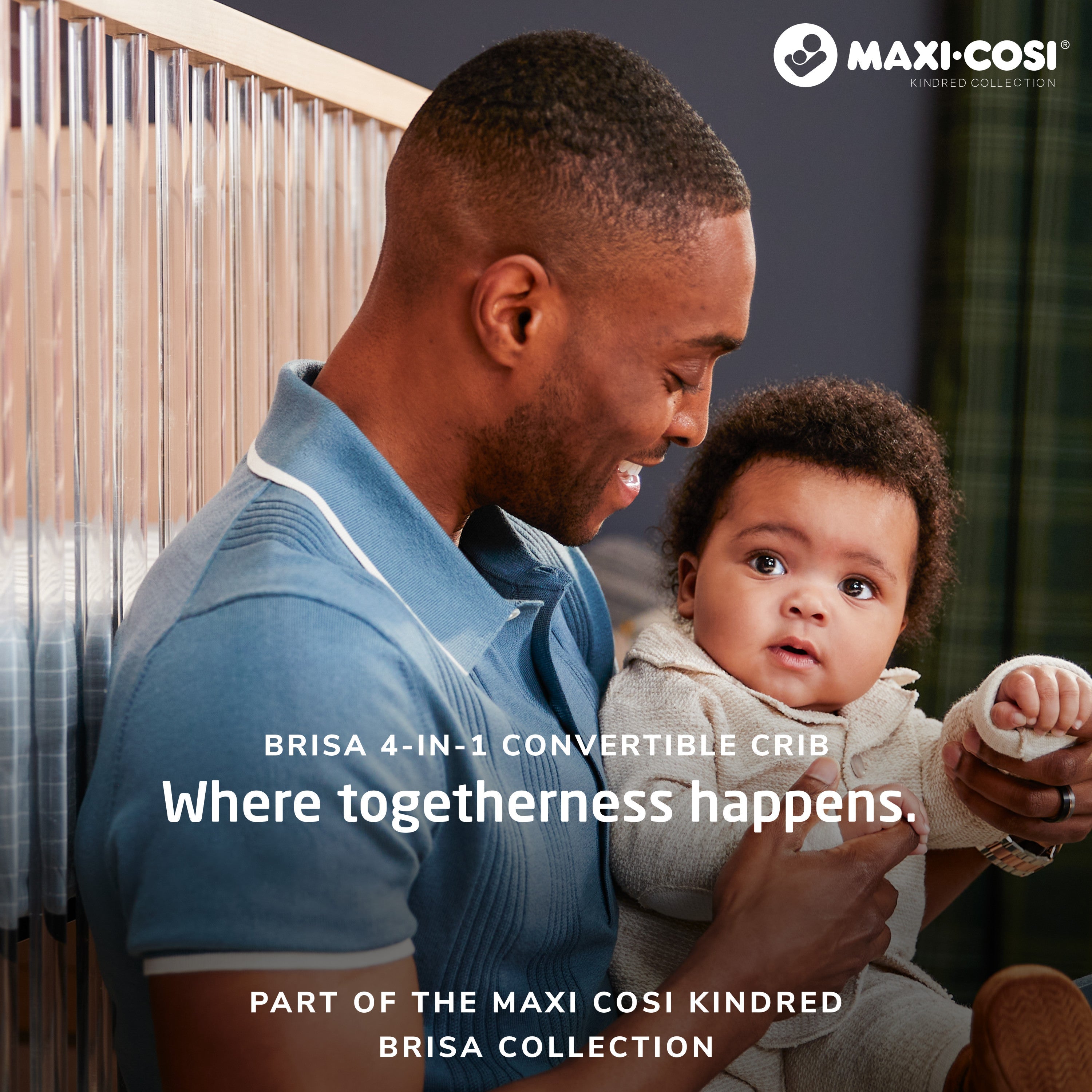 Maxi-Cosi Brisa 4-in-1 Convertible Crib with Toddler Bed/Daybed Conversion Kit