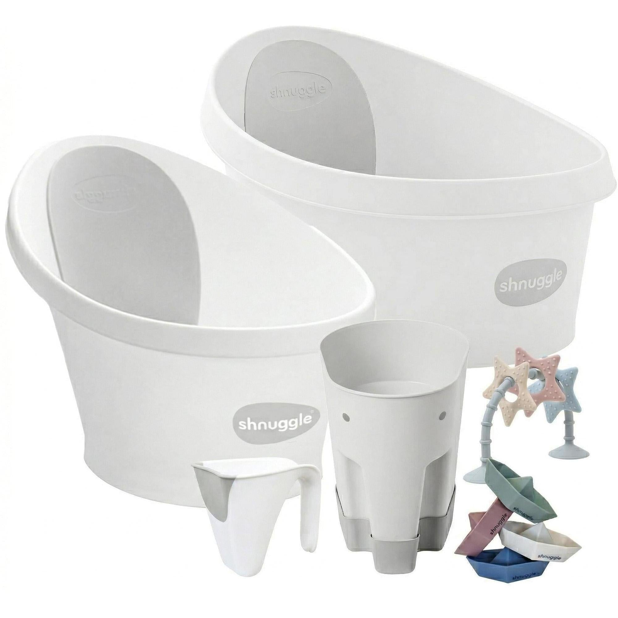 Shnuggle Splash & Grow Bundle: Baby & Toddler Bath Bundle + Accessories - 6-Piece Set