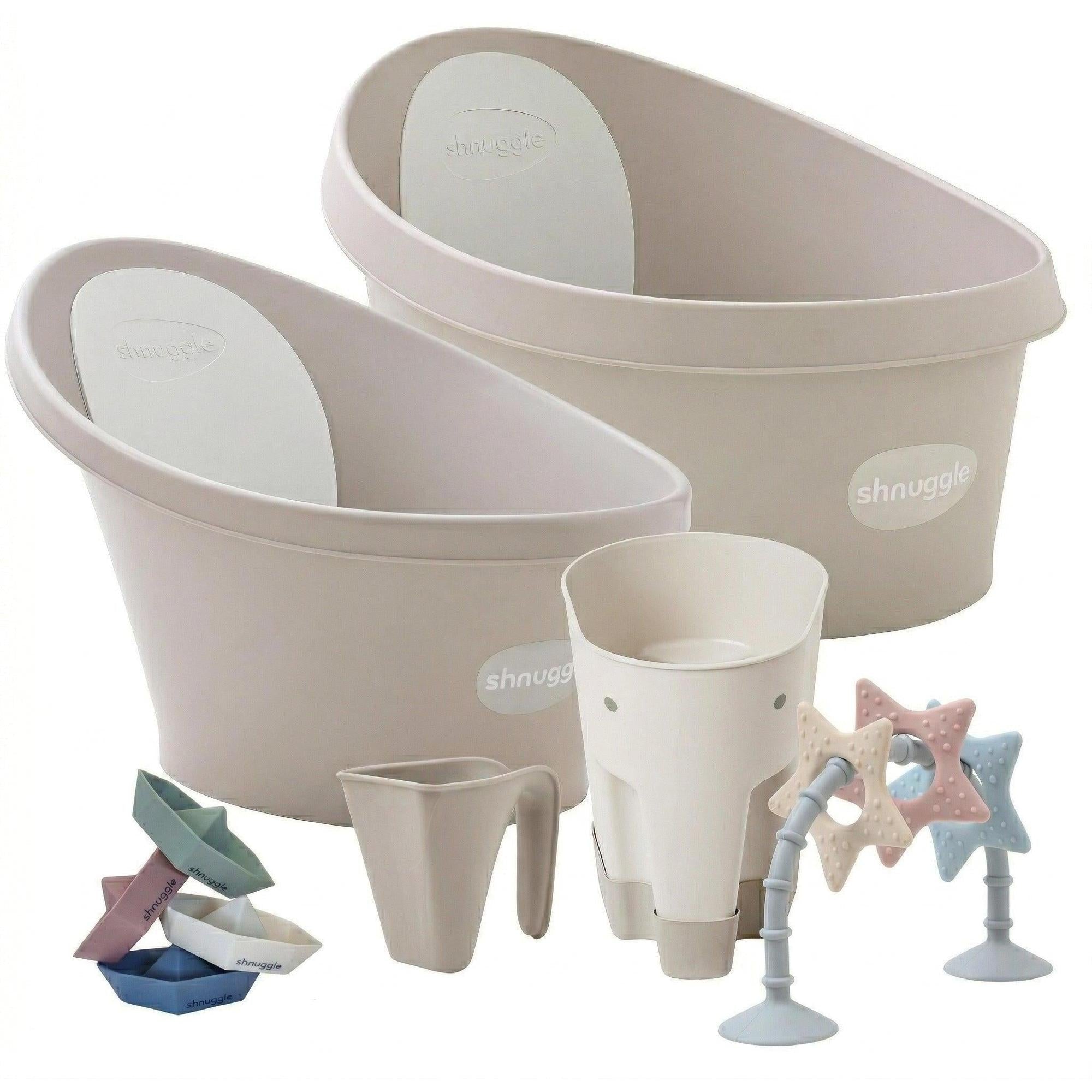 Shnuggle Splash & Grow Bundle: Baby & Toddler Bath Bundle + Accessories - 6-Piece Set