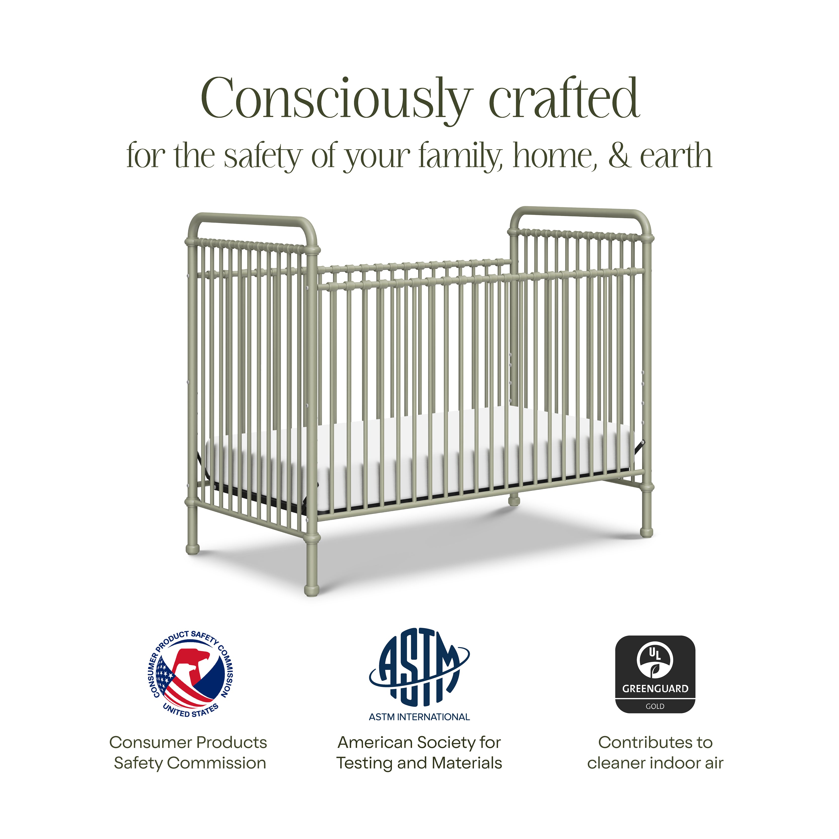 Namesake Abigail 3-in-1 Convertible Crib