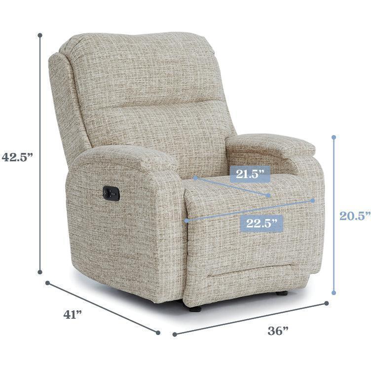 Storytime Maverly Power Cozzia Swivel Glide Recliner with Heat & Massage