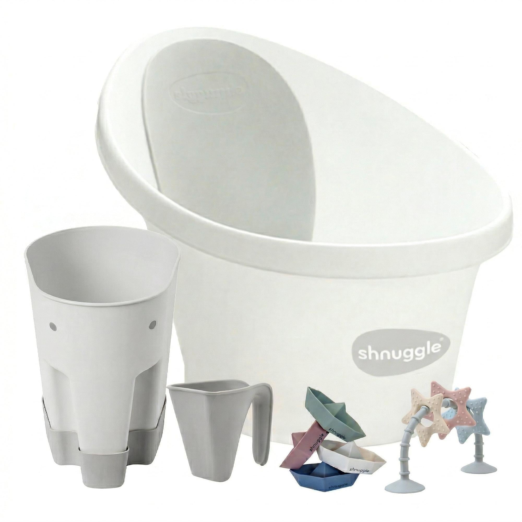Shnuggle Newborn Bundle: Baby Bath & Accessories Bundle - 5-Piece Set