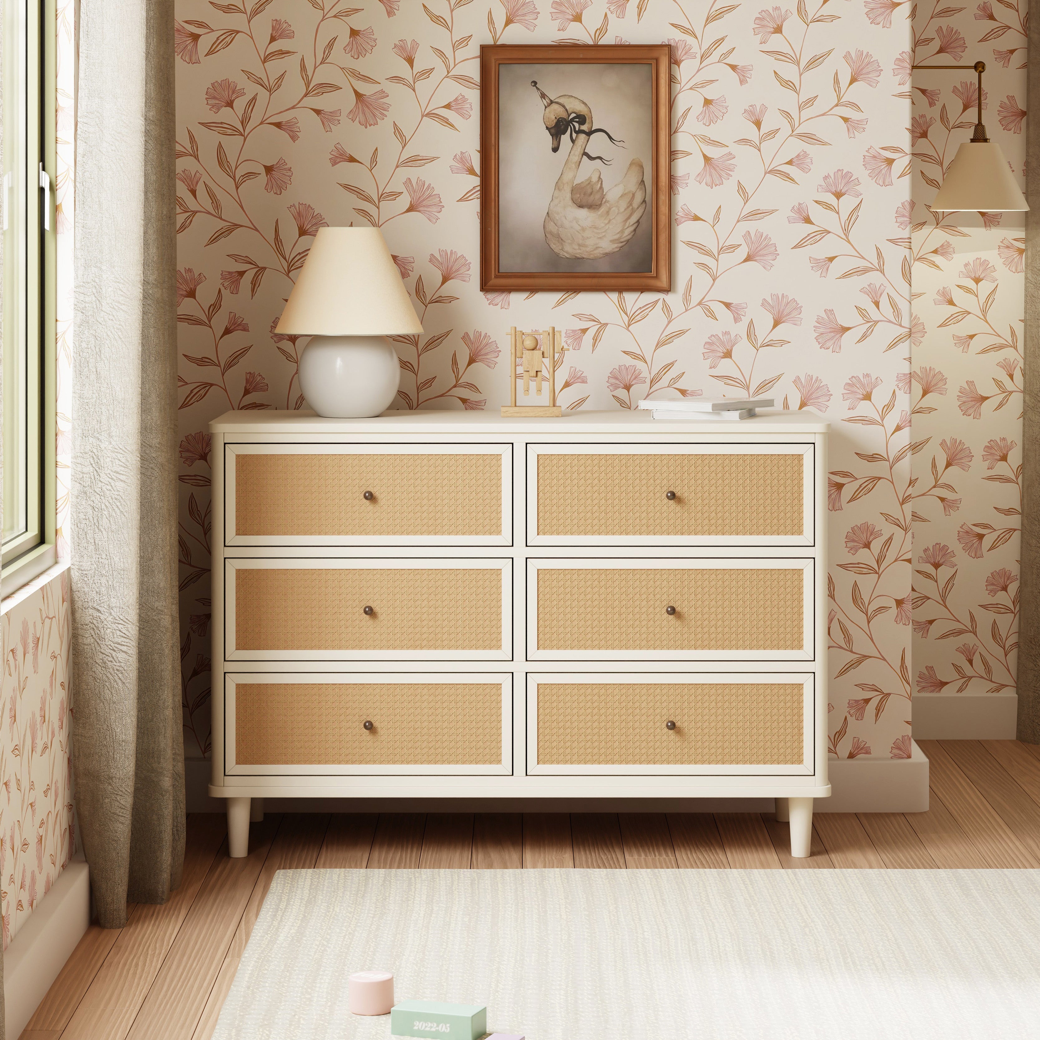 Namesake Marin with Cane 6 Drawer Dresser