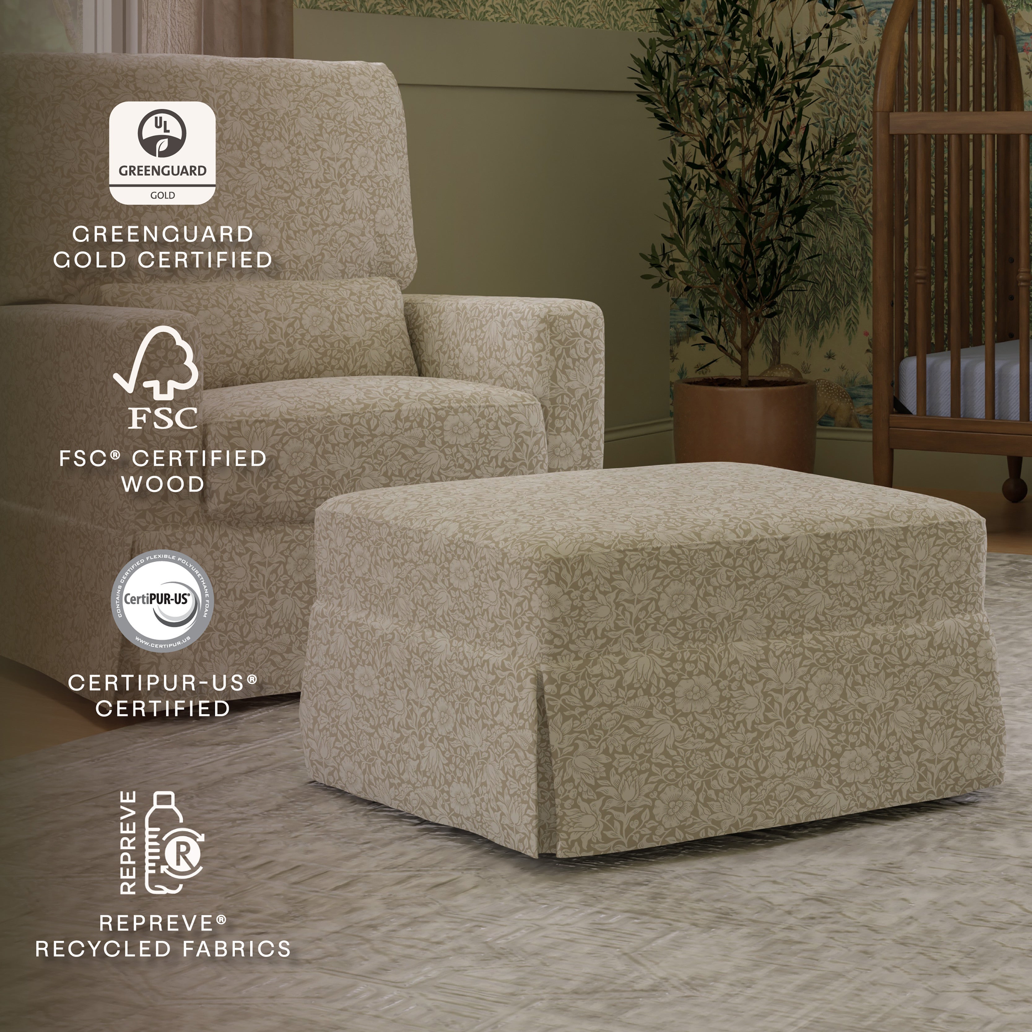 Morris & Co. x Namesake Crawford Gliding Ottoman