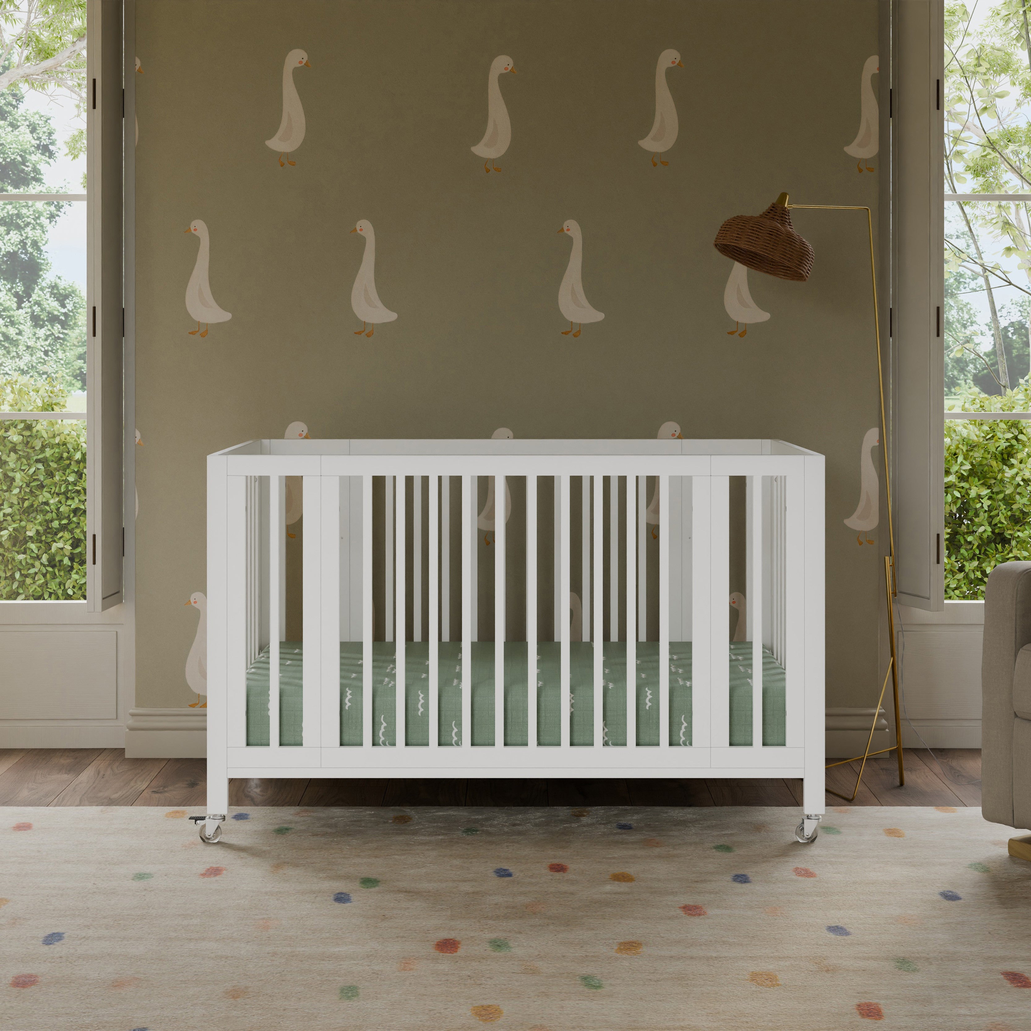 Babyletto Rolli 9-in-1 Convertible All-Stages Crib with Bassinet & Toddler Bed Conversion Kits