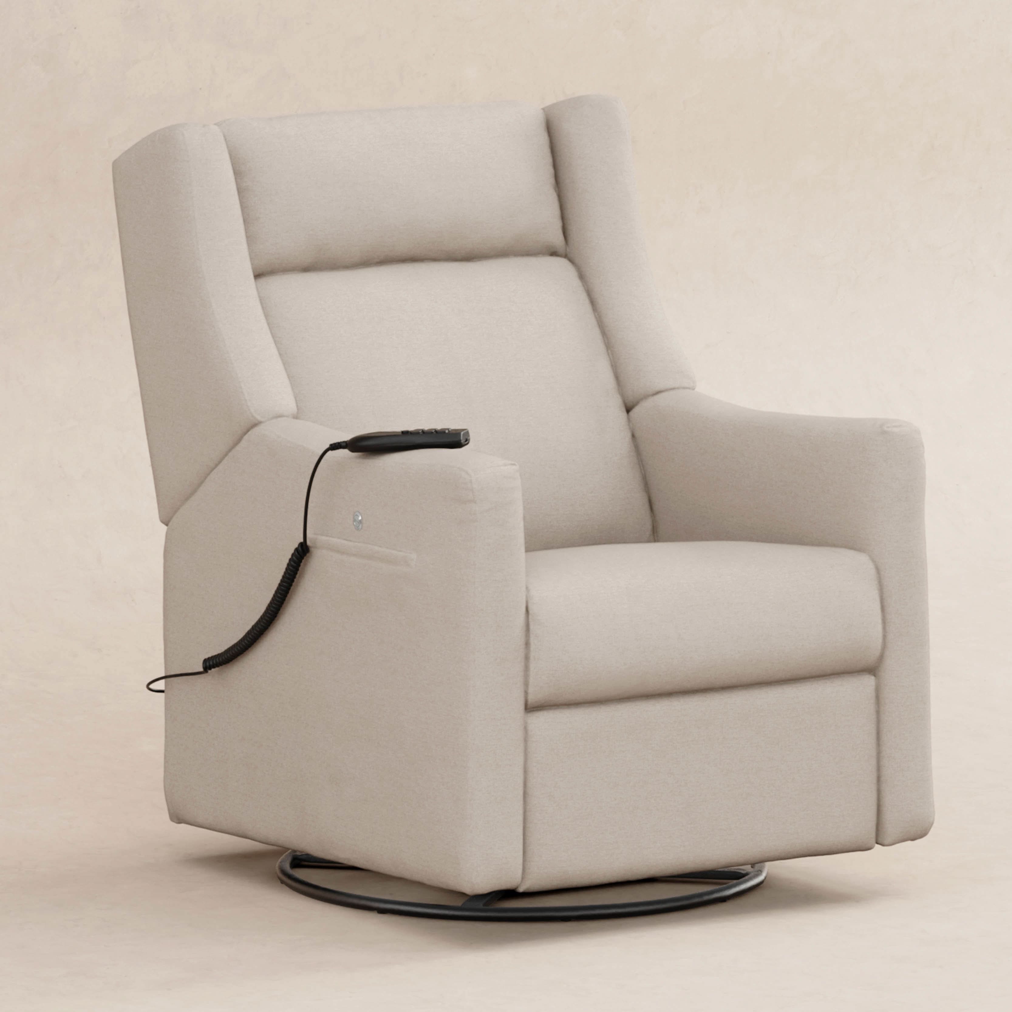 Babyletto Kiwi Deluxe Power Recliner & Swivel Glider with Heat and Massage