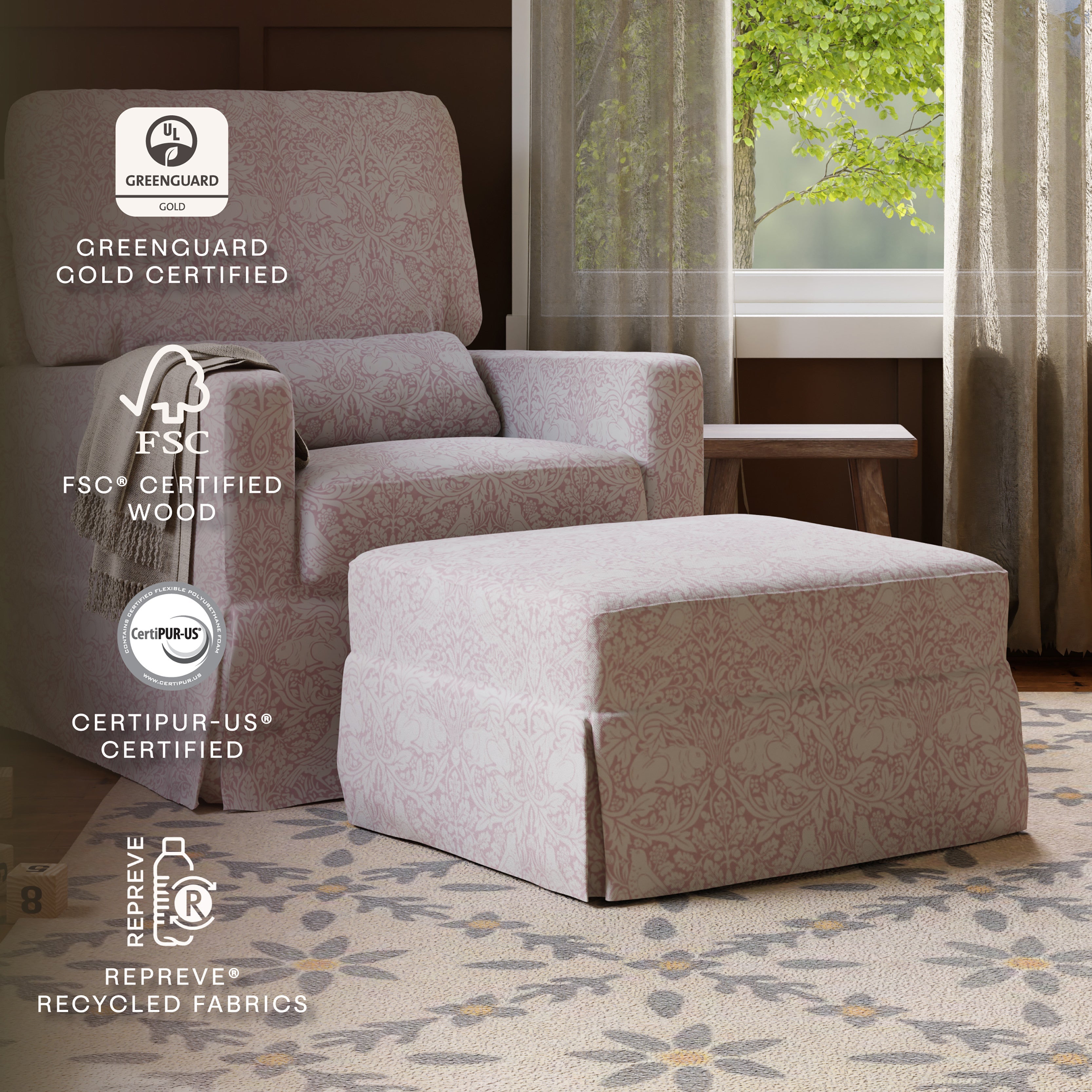 Morris & Co. x Namesake Crawford Gliding Ottoman