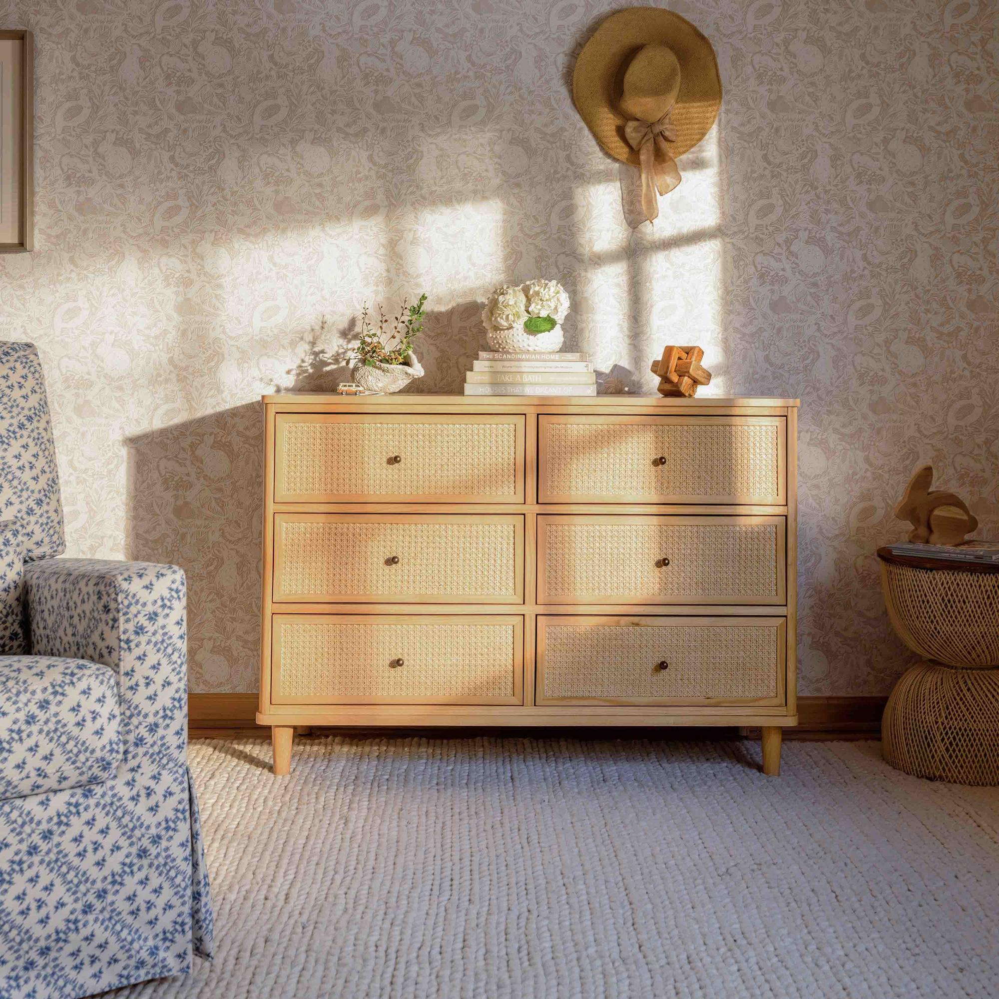namesake dresser Eloise 7 Drawer Assembled French Sage and Performance Sand Eco-Weave The Liberty dresser pairs well with other Namesake pieces Namesake Liberty 6-Drawer Adult &