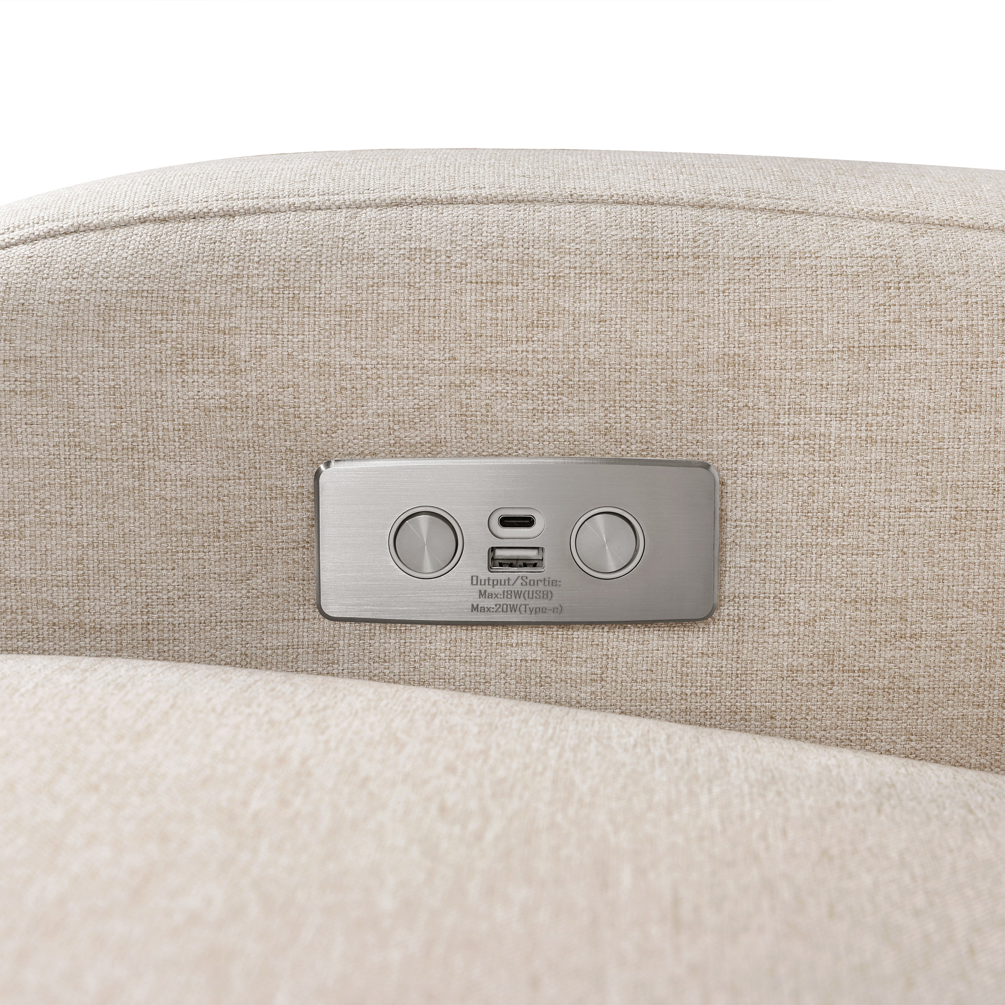 Babyletto Nami Electronic Recliner and Swivel Glider Recliner with USB port