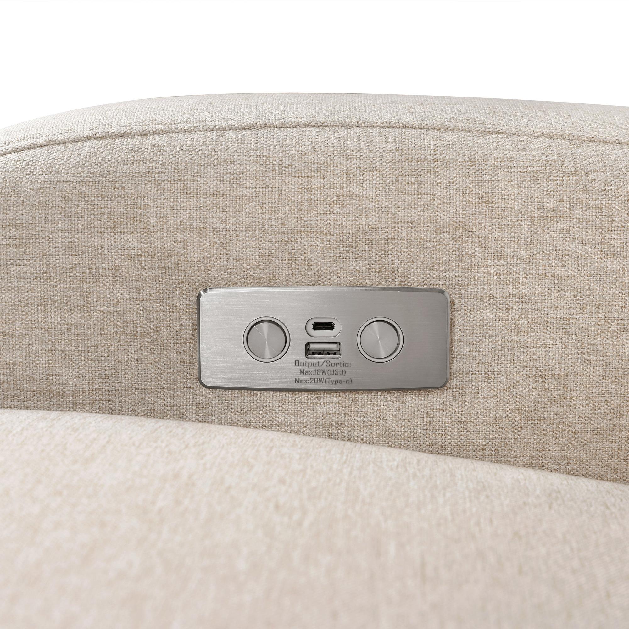 Babyletto Nami Electronic Recliner and Swivel Glider Recliner with USB port