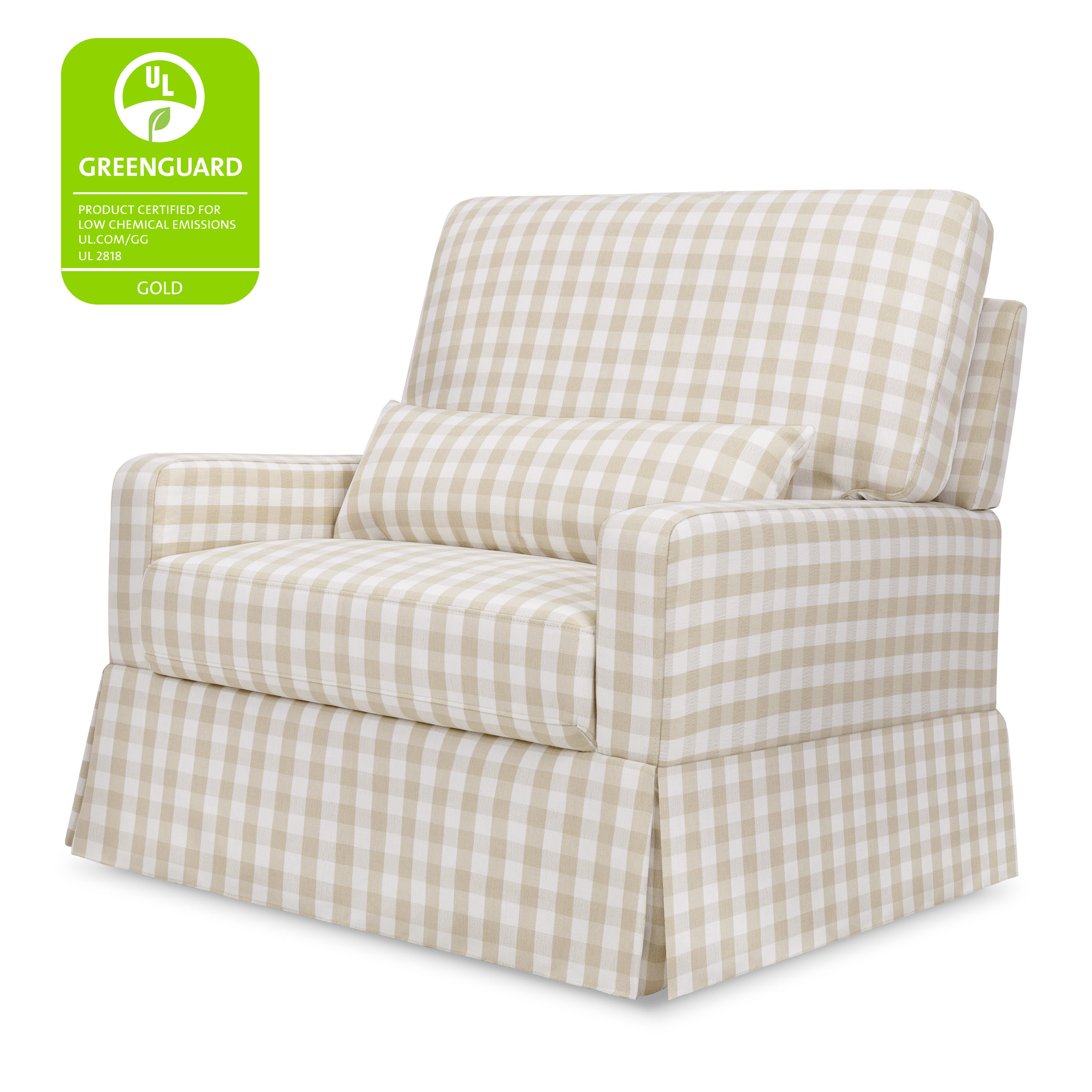 Namesake Crawford Pillowback Chair and a Half Comfort Swivel Glider