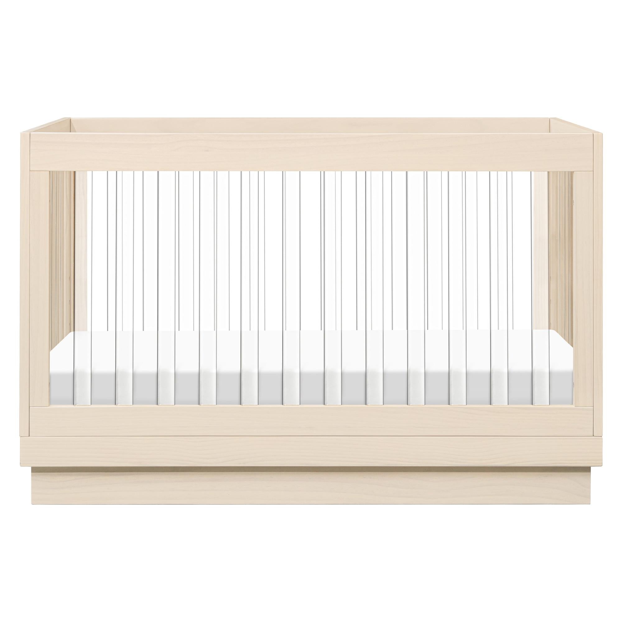 Babyletto Harlow Acrylic 3-in-1 Convertible Crib with Toddler Bed Conversion Kit