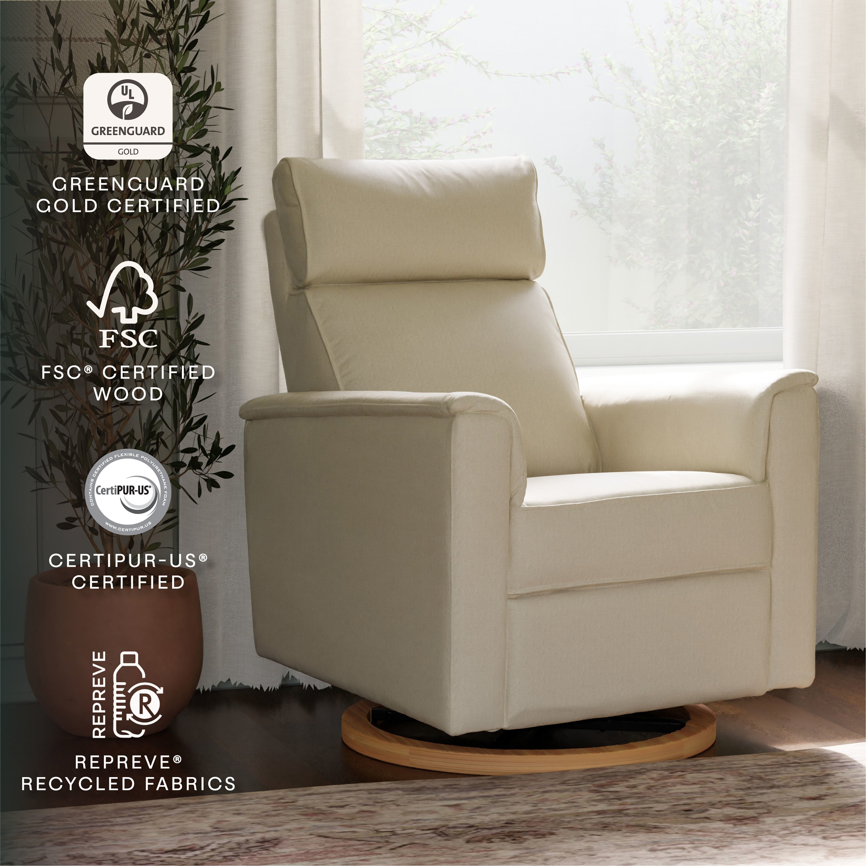 Monogram by Namesake Willa Plus Power Glider Recliner + Power Headrest