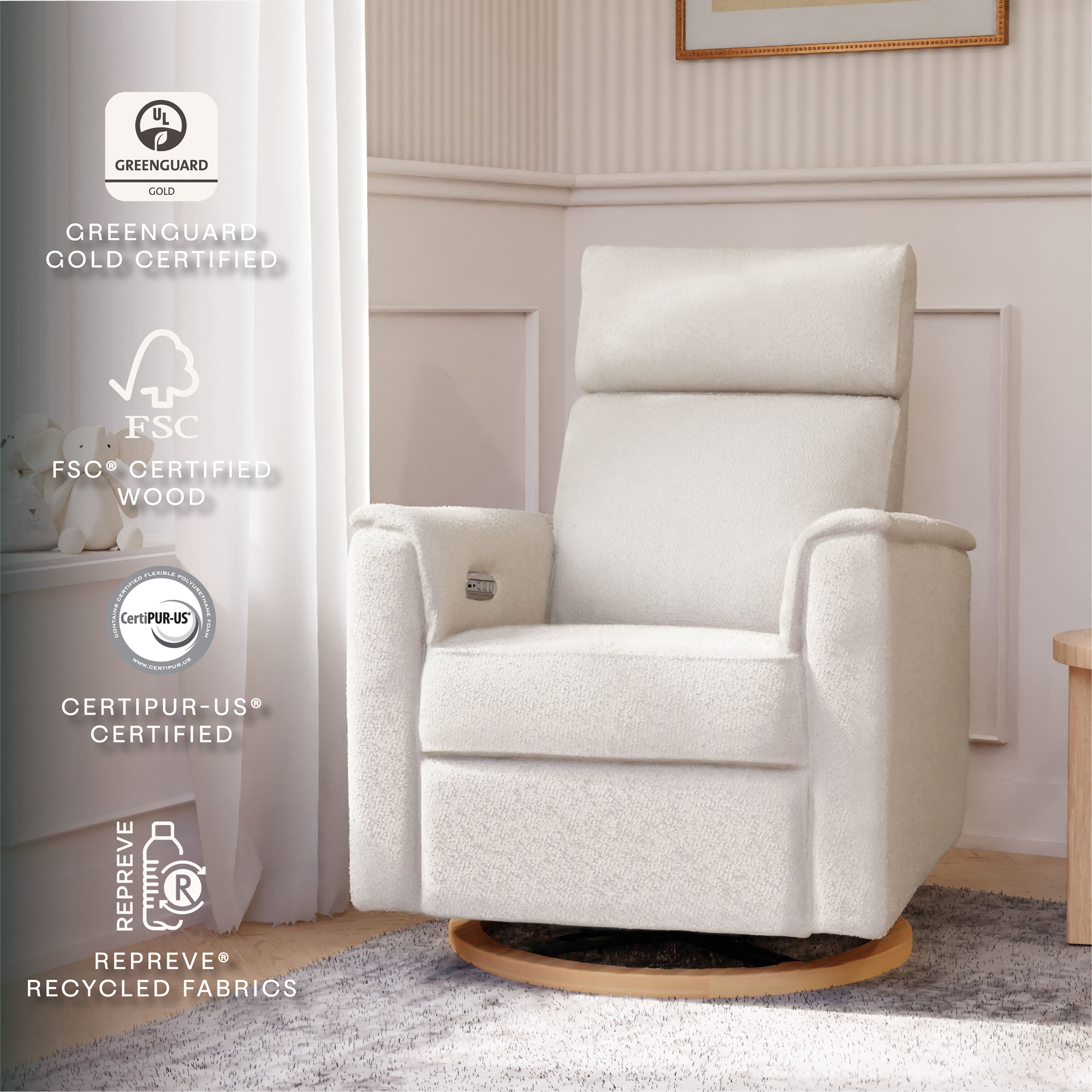 Monogram by Namesake Willa Plus Power Glider Recliner + Power Headrest
