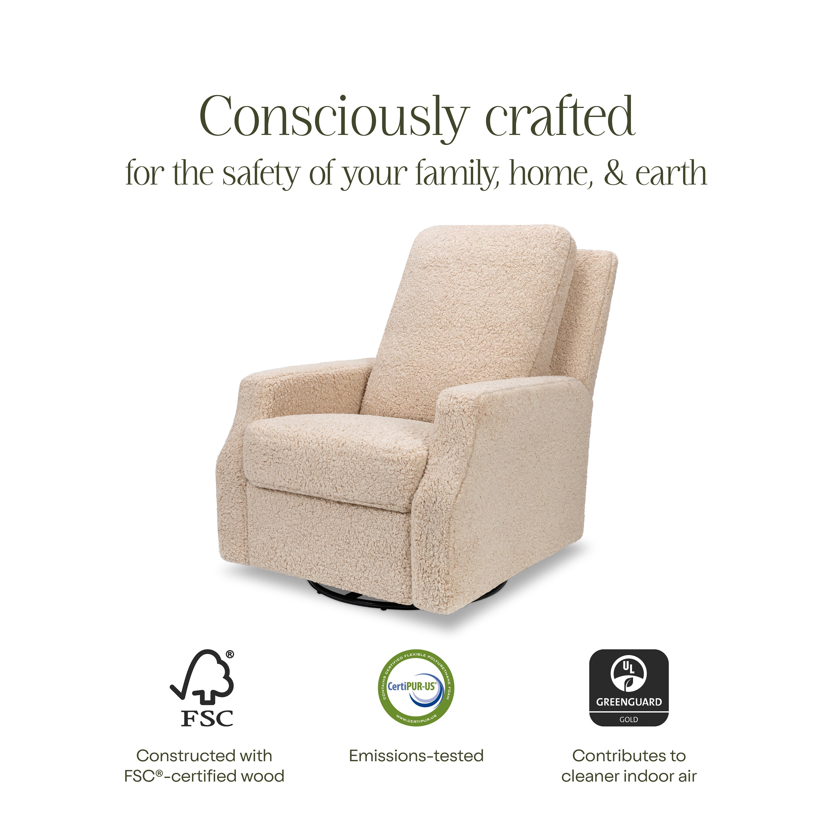 Namesake Crewe Recliner and Swivel Glider