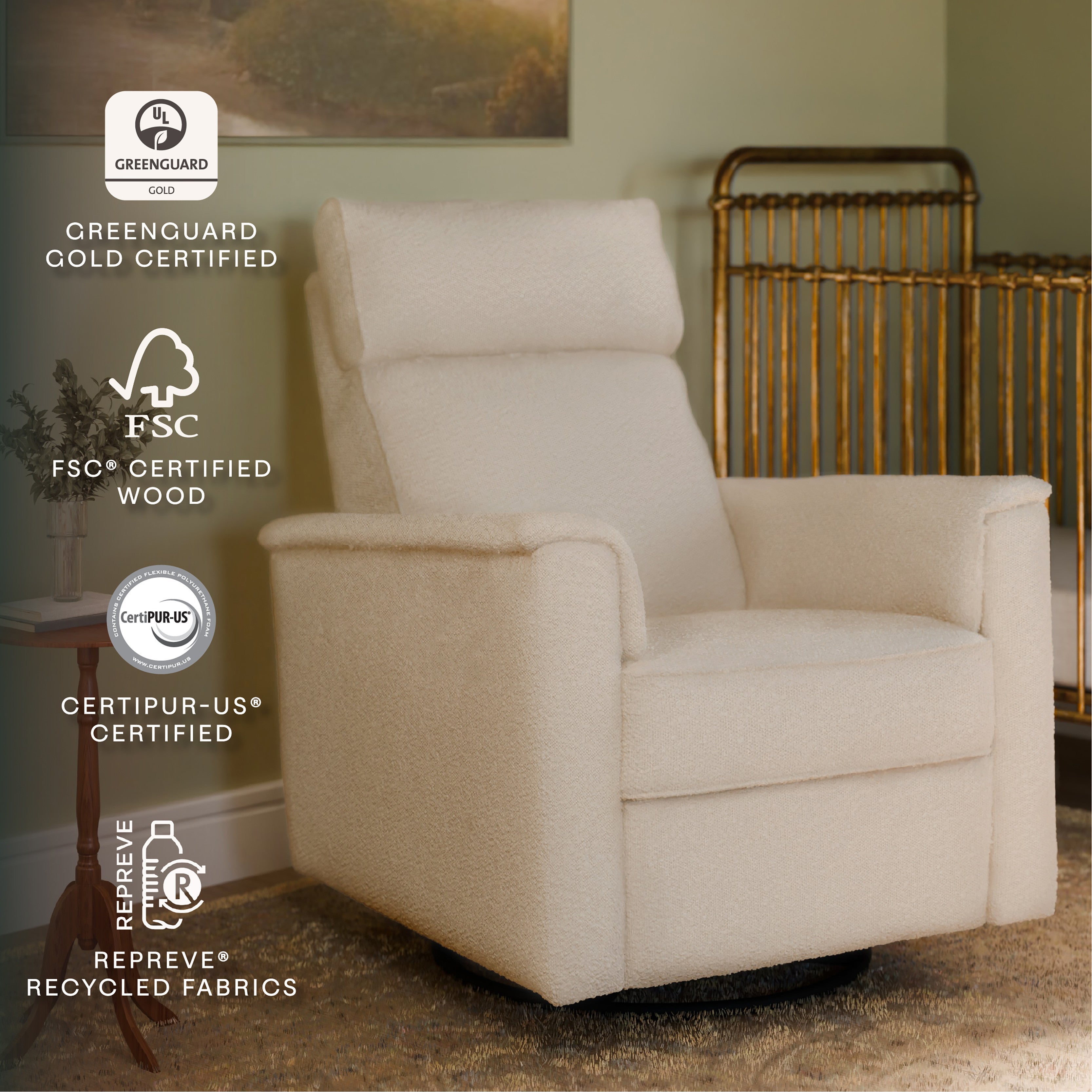 Monogram by Namesake Willa Plus Power Glider Recliner + Power Headrest