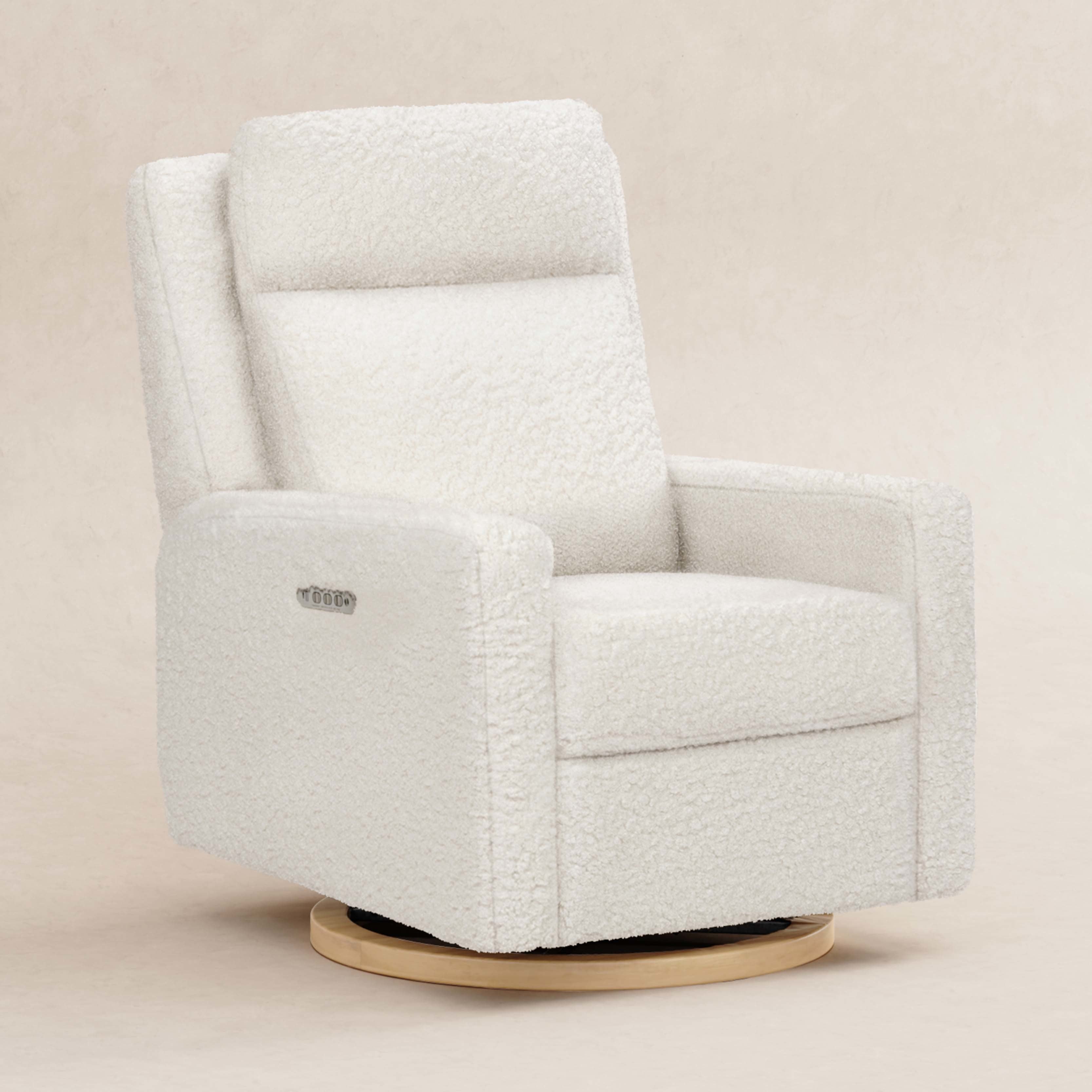 Babyletto Sigi Pro Power Recliner & Swivel Glider with Power Adjustable Headrest and Lumbar Support