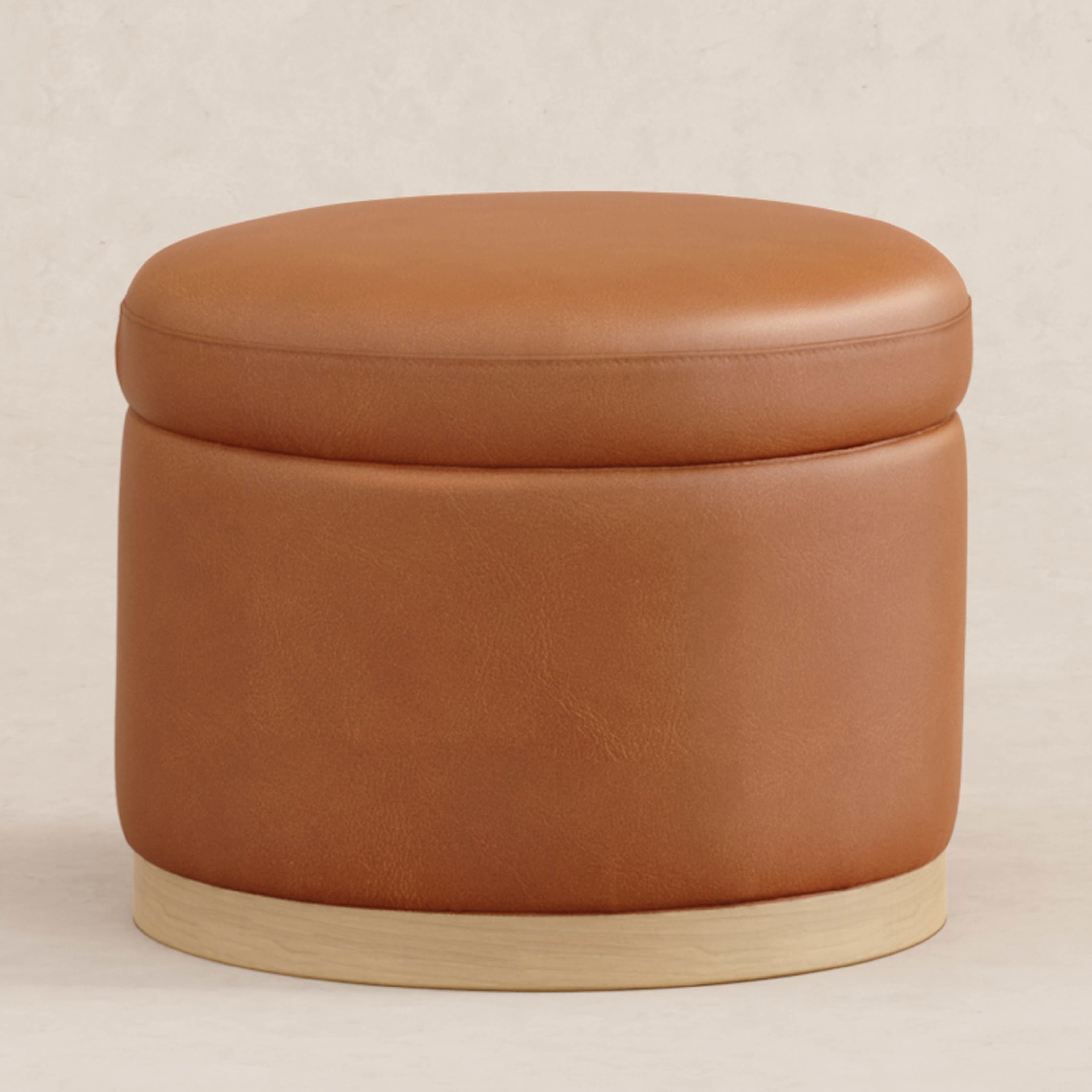 Babyletto Naka Storage Ottoman in Vegan Leather