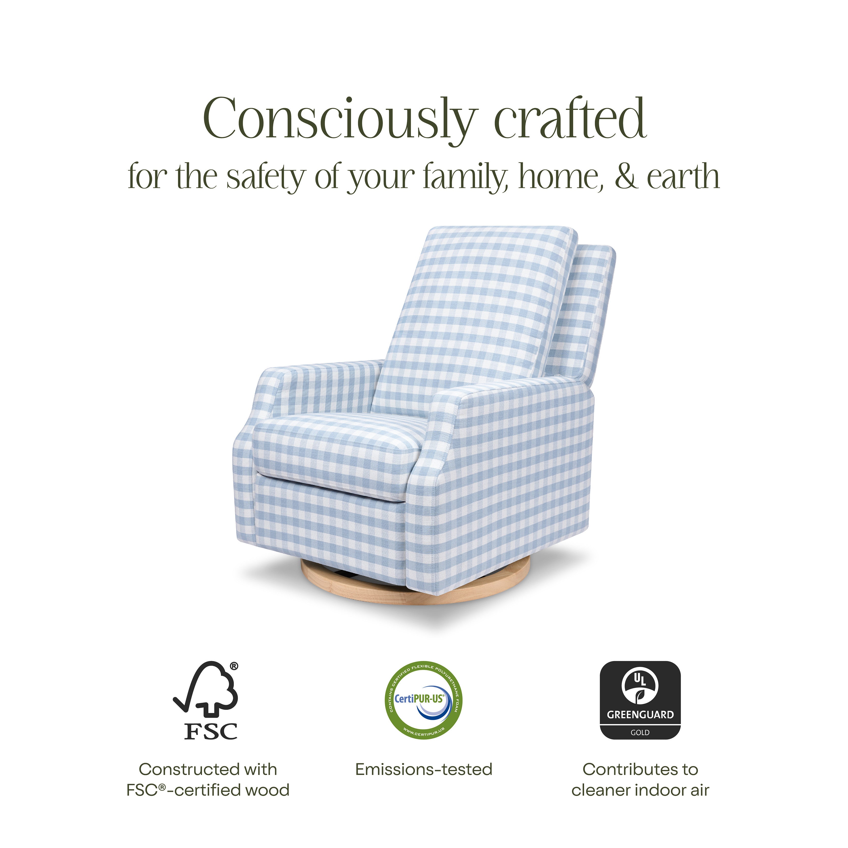 Namesake Crewe Recliner and Swivel Glider