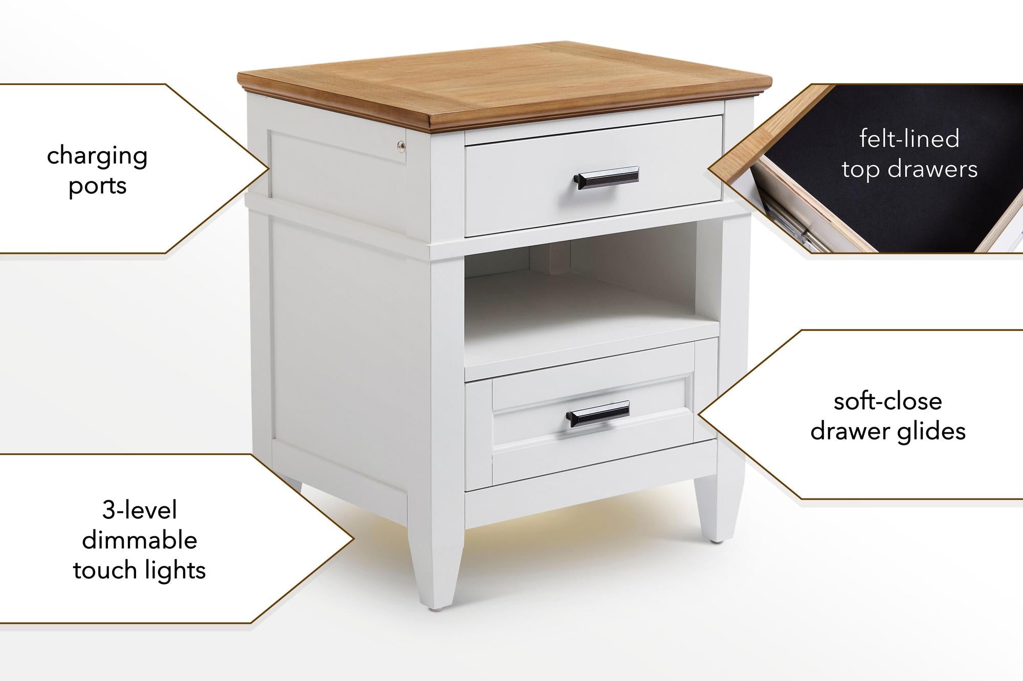 Parker House Artisan Nightstand with Lights