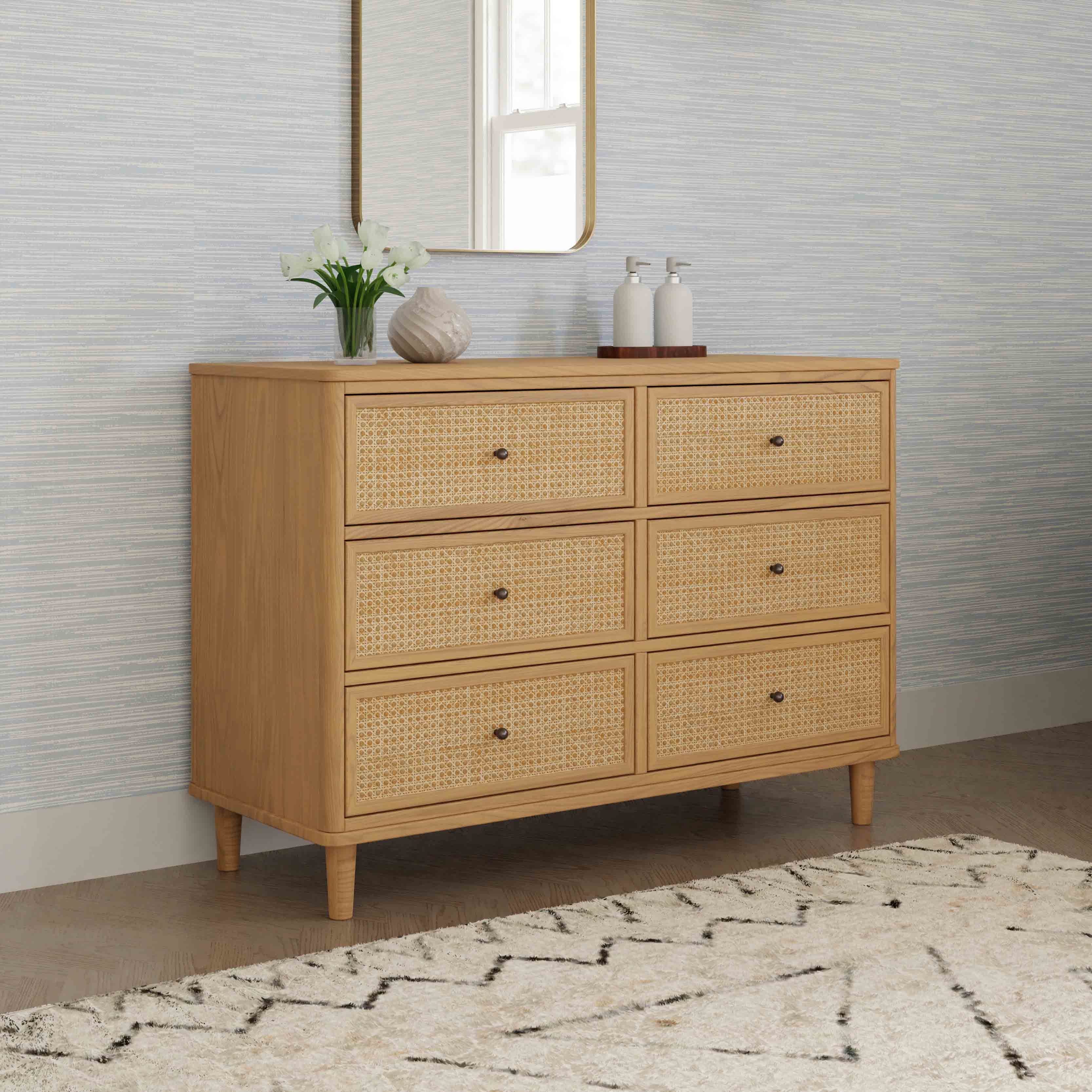 Namesake Marin with Cane 6 Drawer Dresser