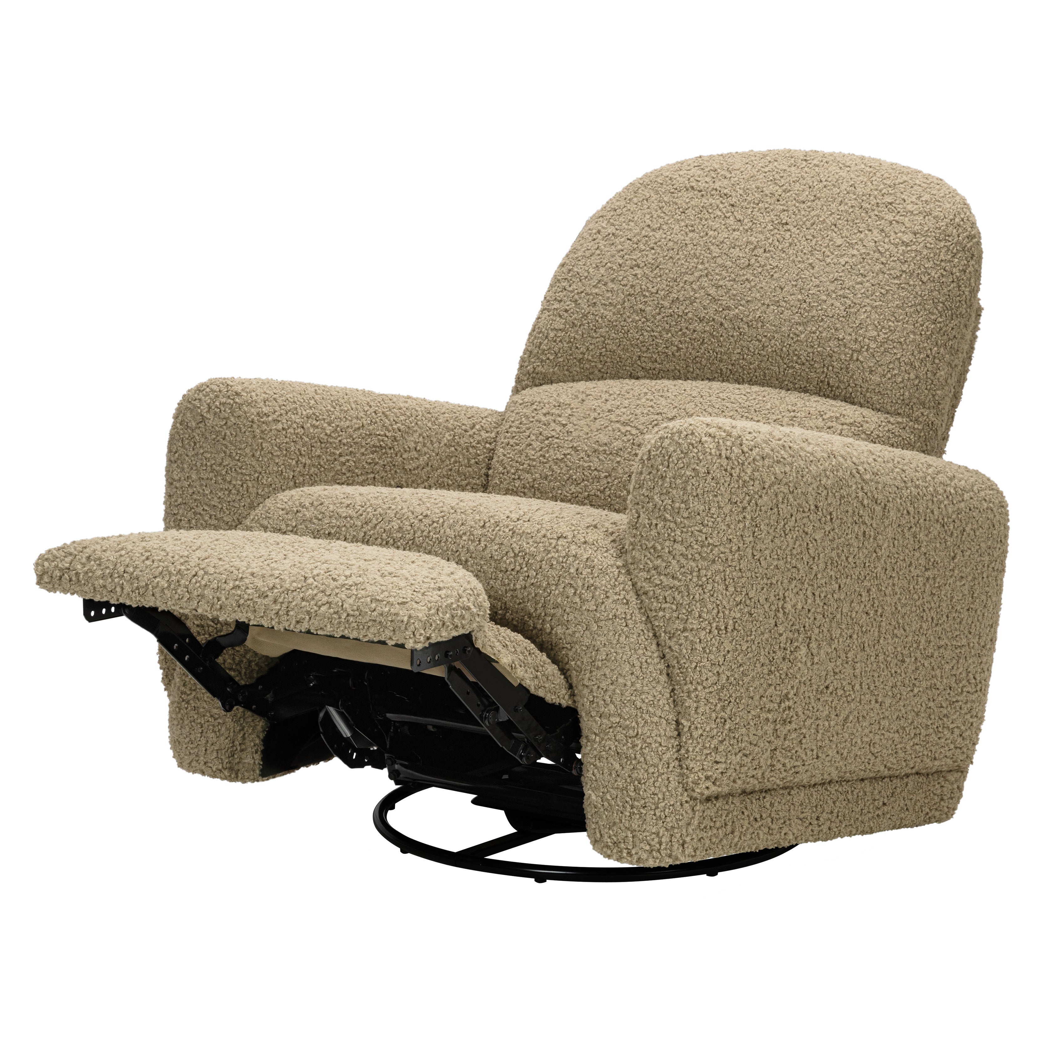 Babyletto Rainbow Recliner and Swivel Glider in Teddy Loop