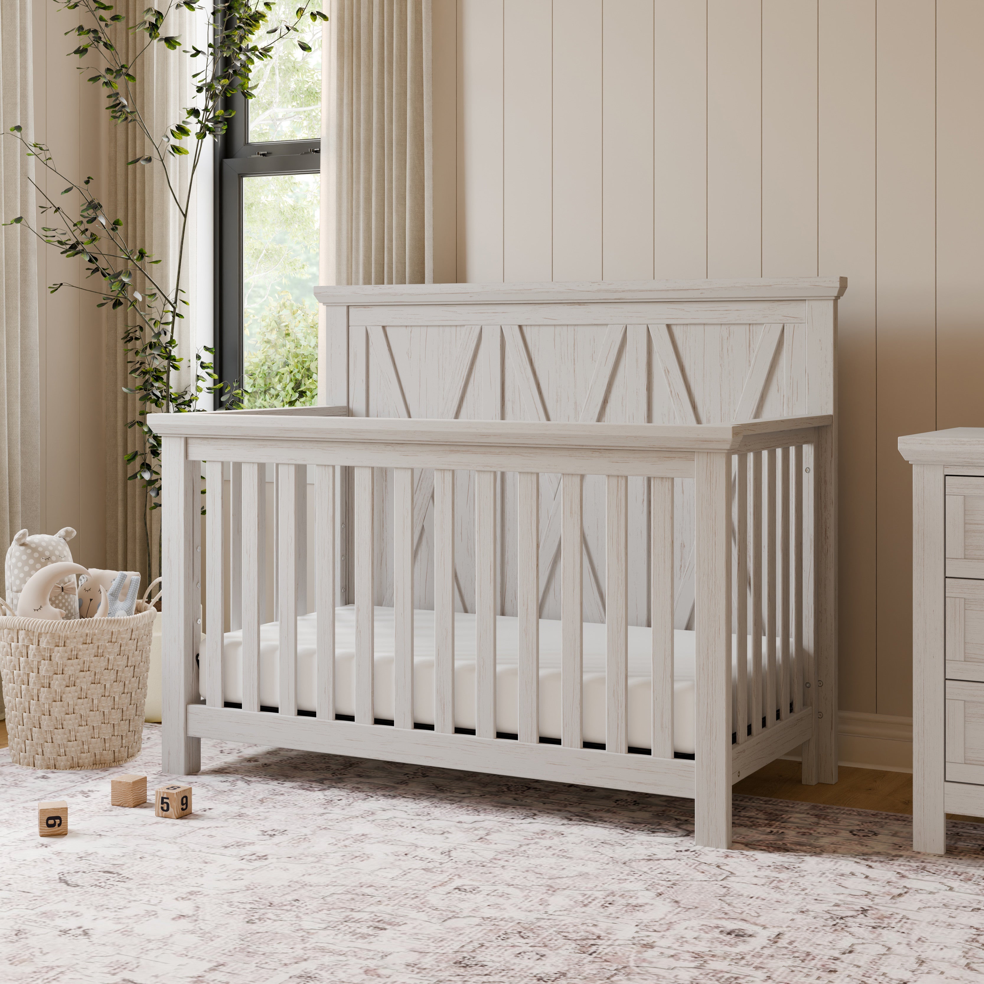 Monogram by Namesake Emory Farmhouse 4-in-1 Convertible Crib