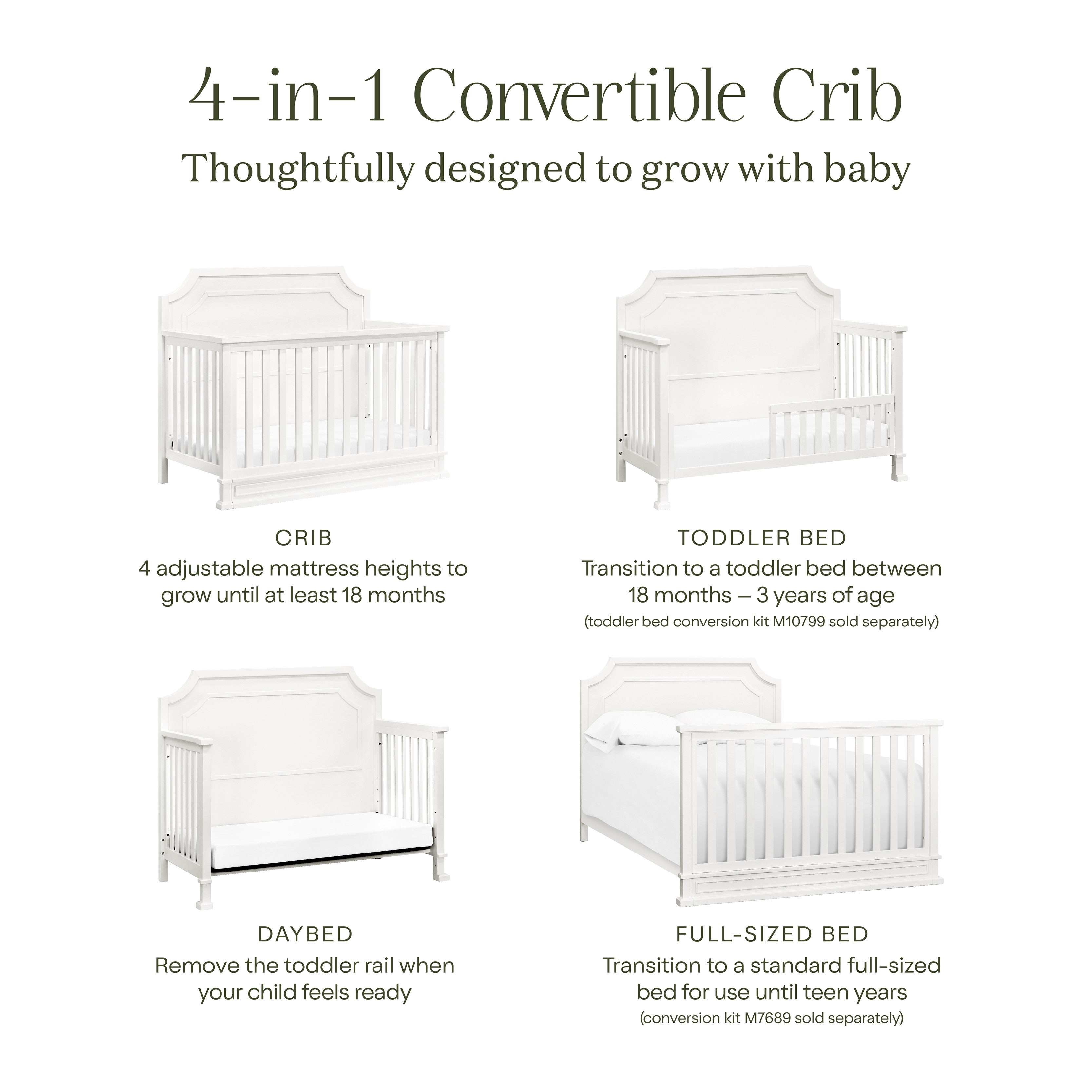 Namesake Emma Regency 4-in-1 Convertible Crib