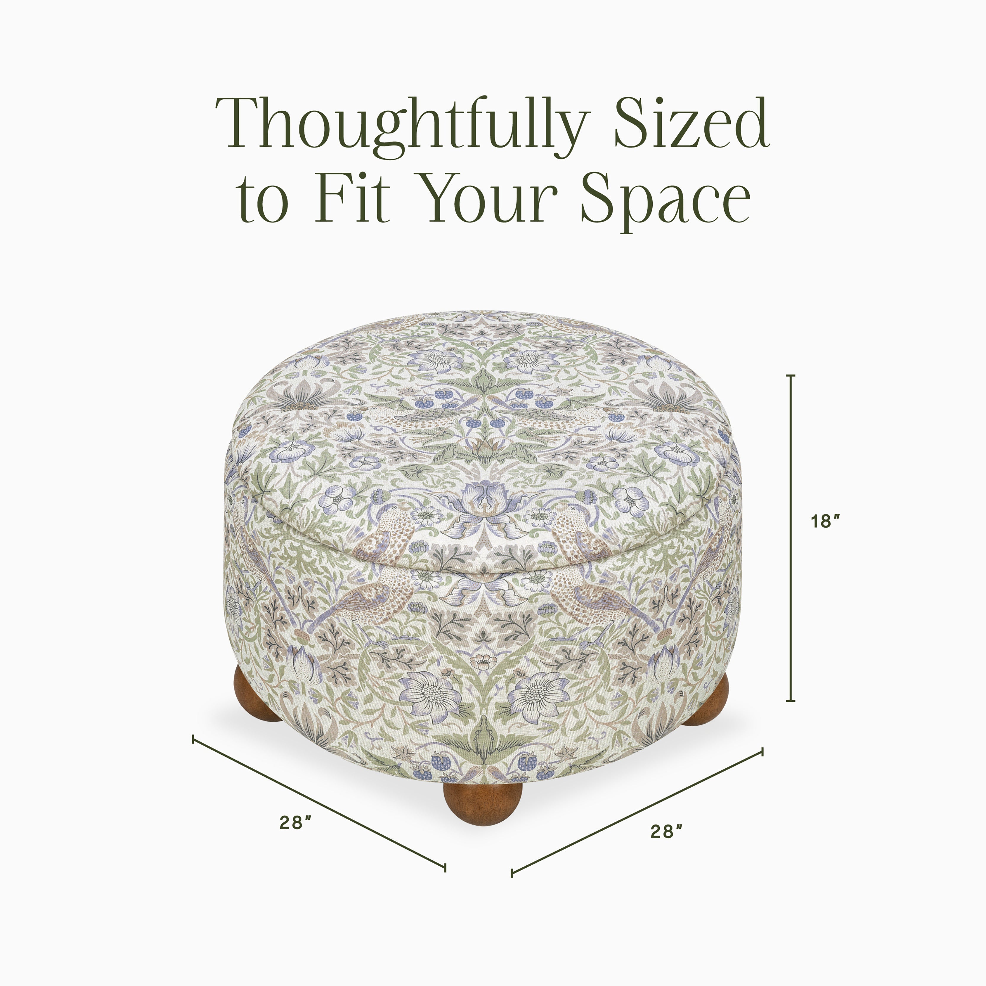 Morris & Co. x Namesake Tuffet Storage Ottoman