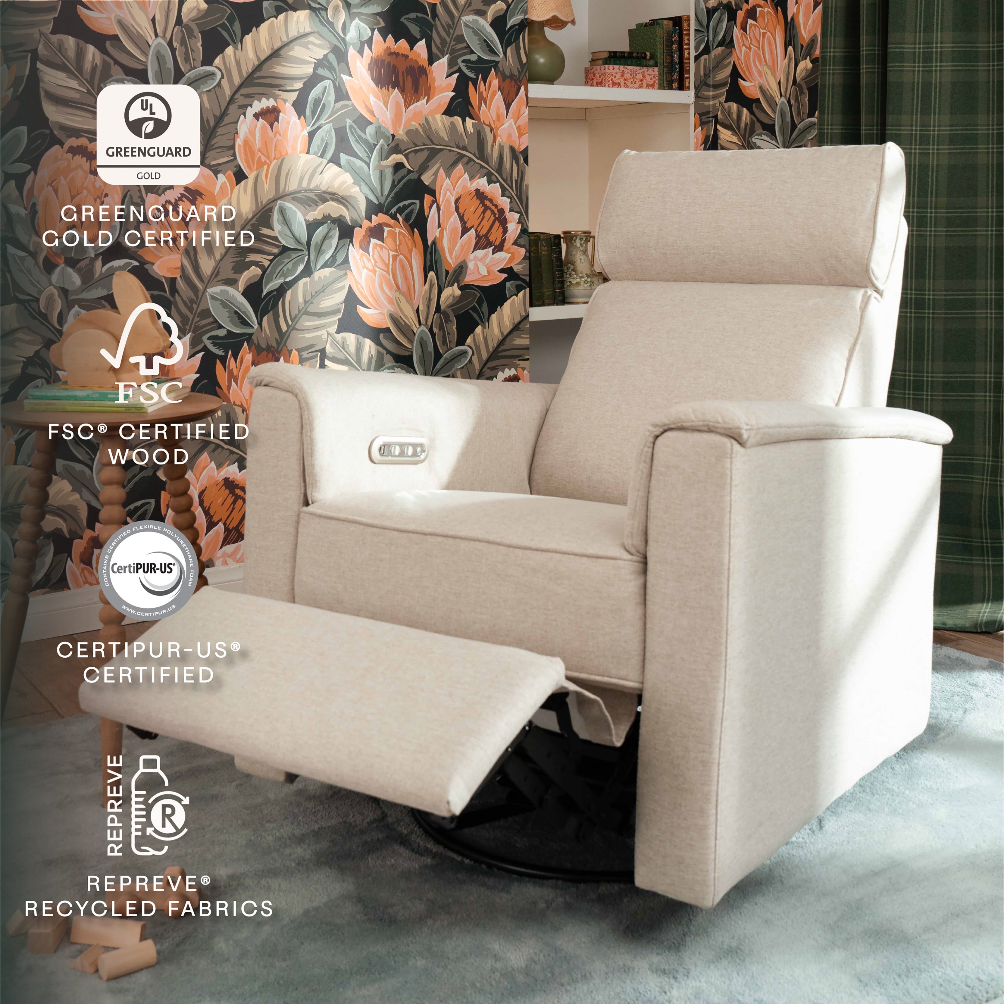 Monogram by Namesake Willa Plus Power Glider Recliner + Power Headrest