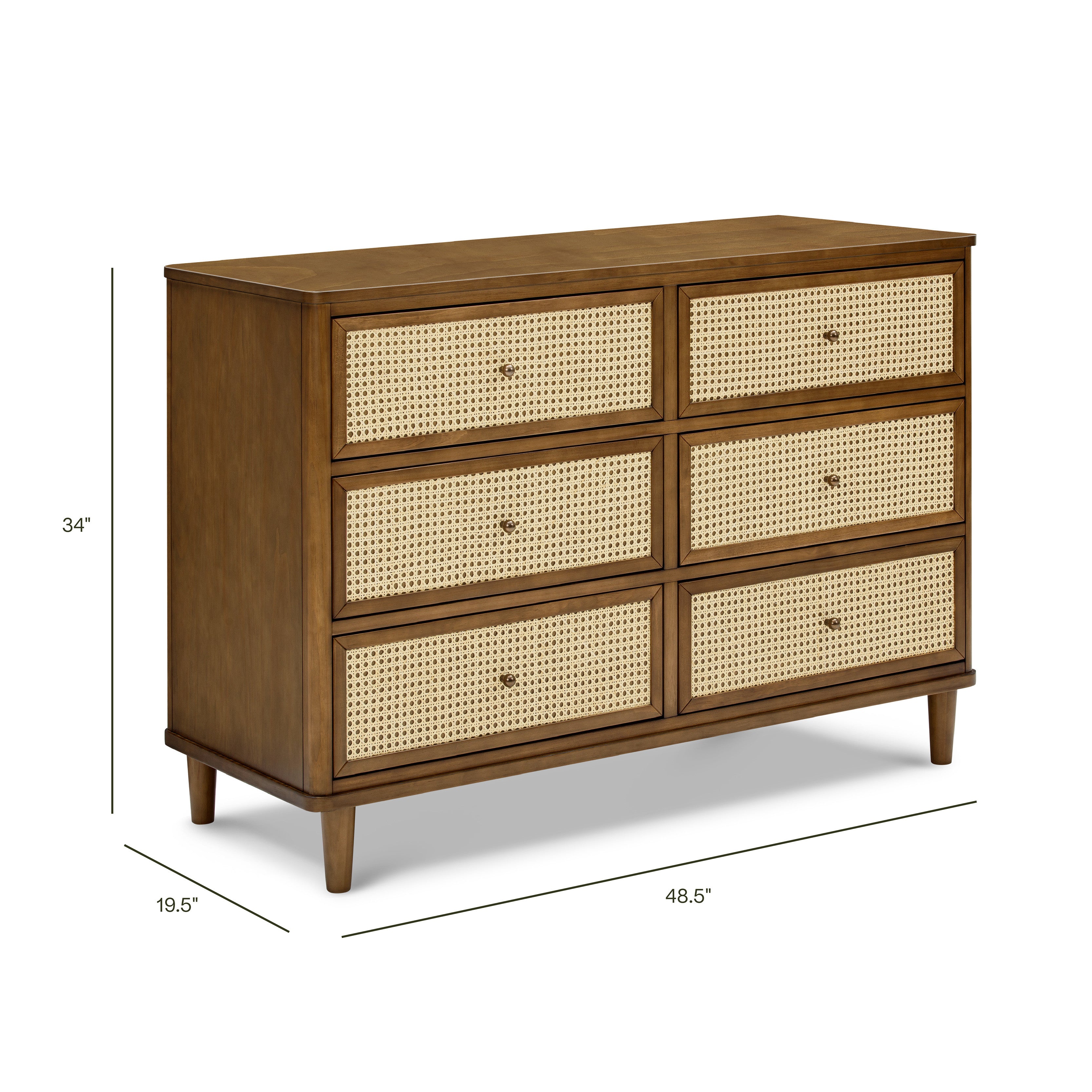 Namesake Marin with Cane 6 Drawer Dresser