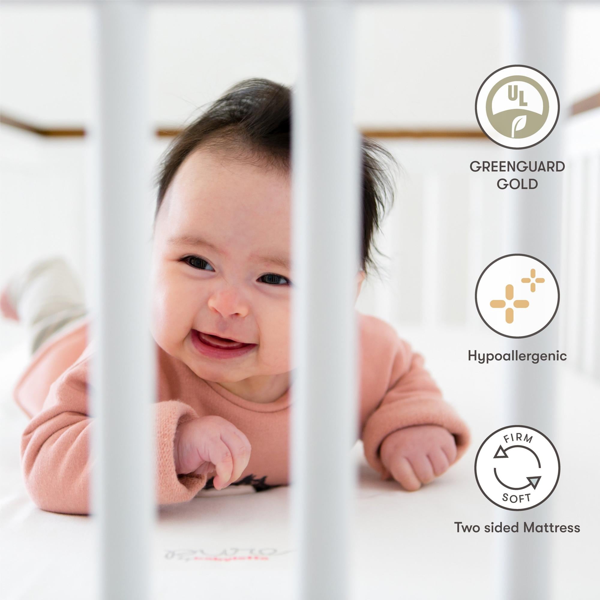 M5322BB,Babyletto,Pure Core Non-Toxic Crib Mattress w/Dry Waterproof Cover
