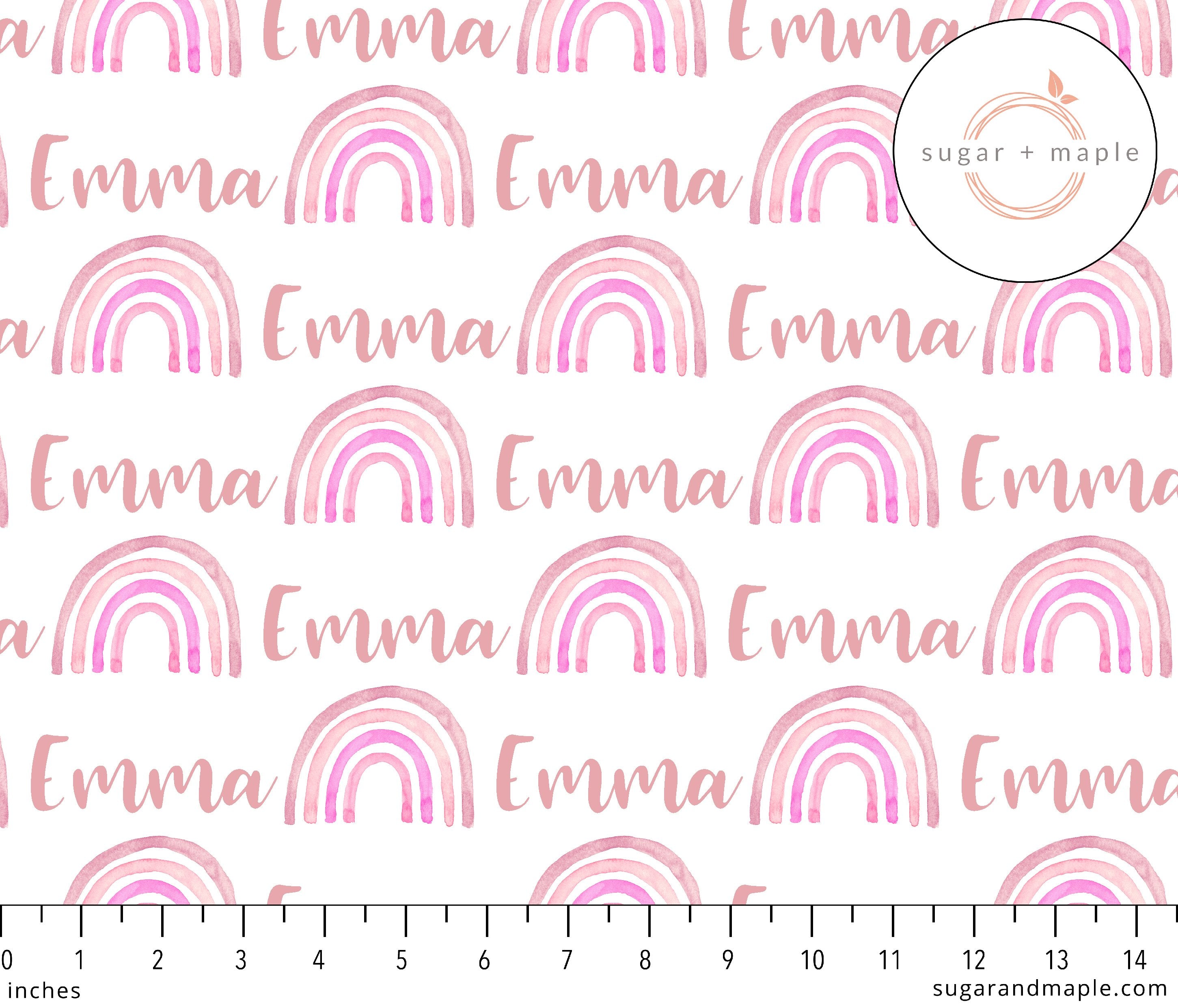 Sugar + Maple Large Stretchy Blanket - Rainbow Pink