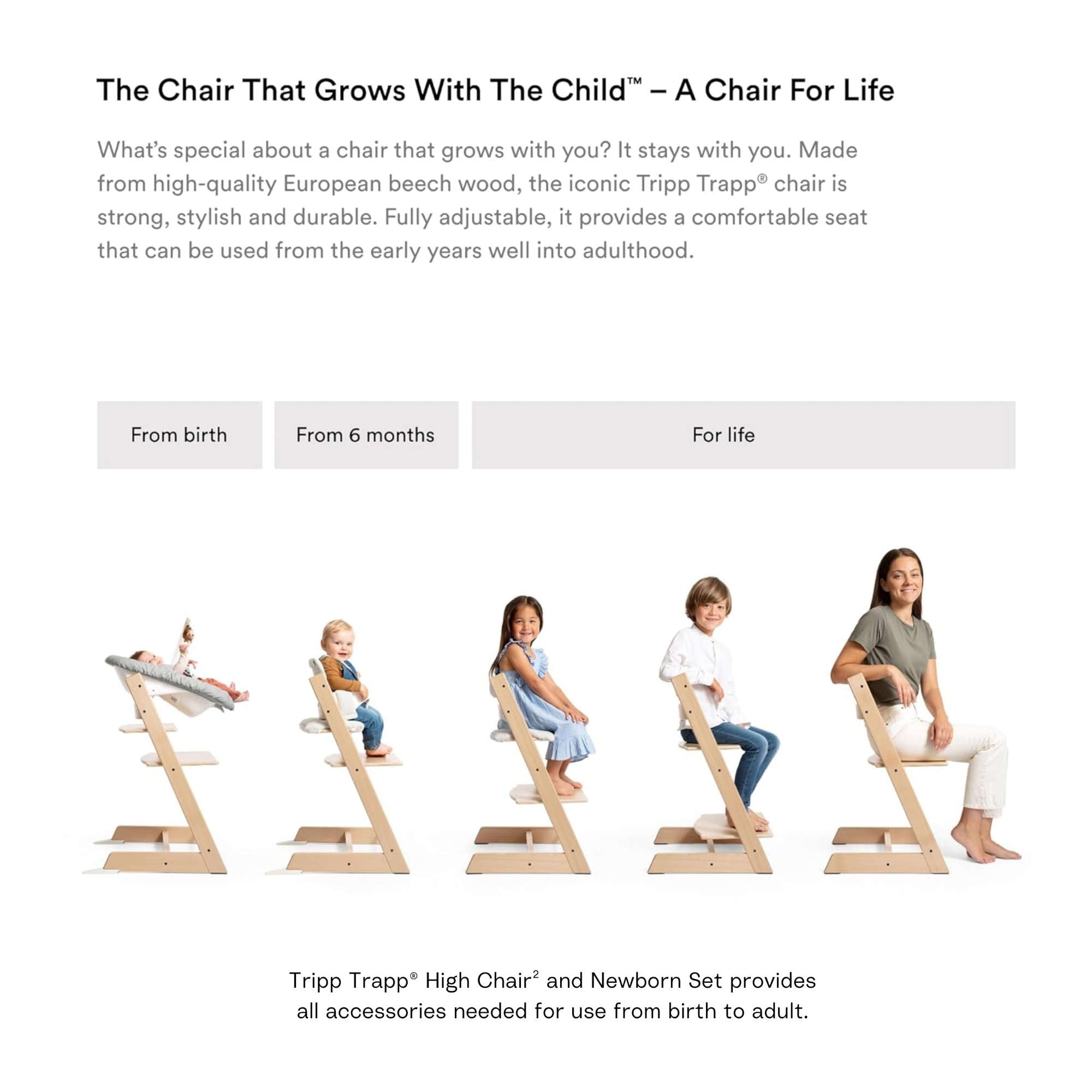 Stokke Tripp Trapp High Chair² with Newborn Set