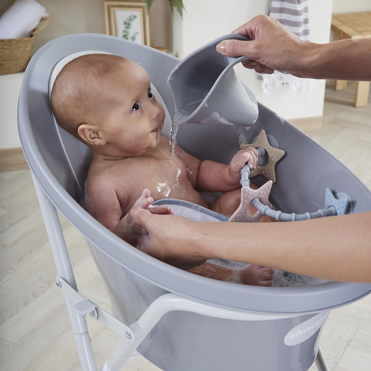 Shnuggle Bath & Change Bundle: Baby Bath & Changing Bundle + Accessories - 6-Piece Set