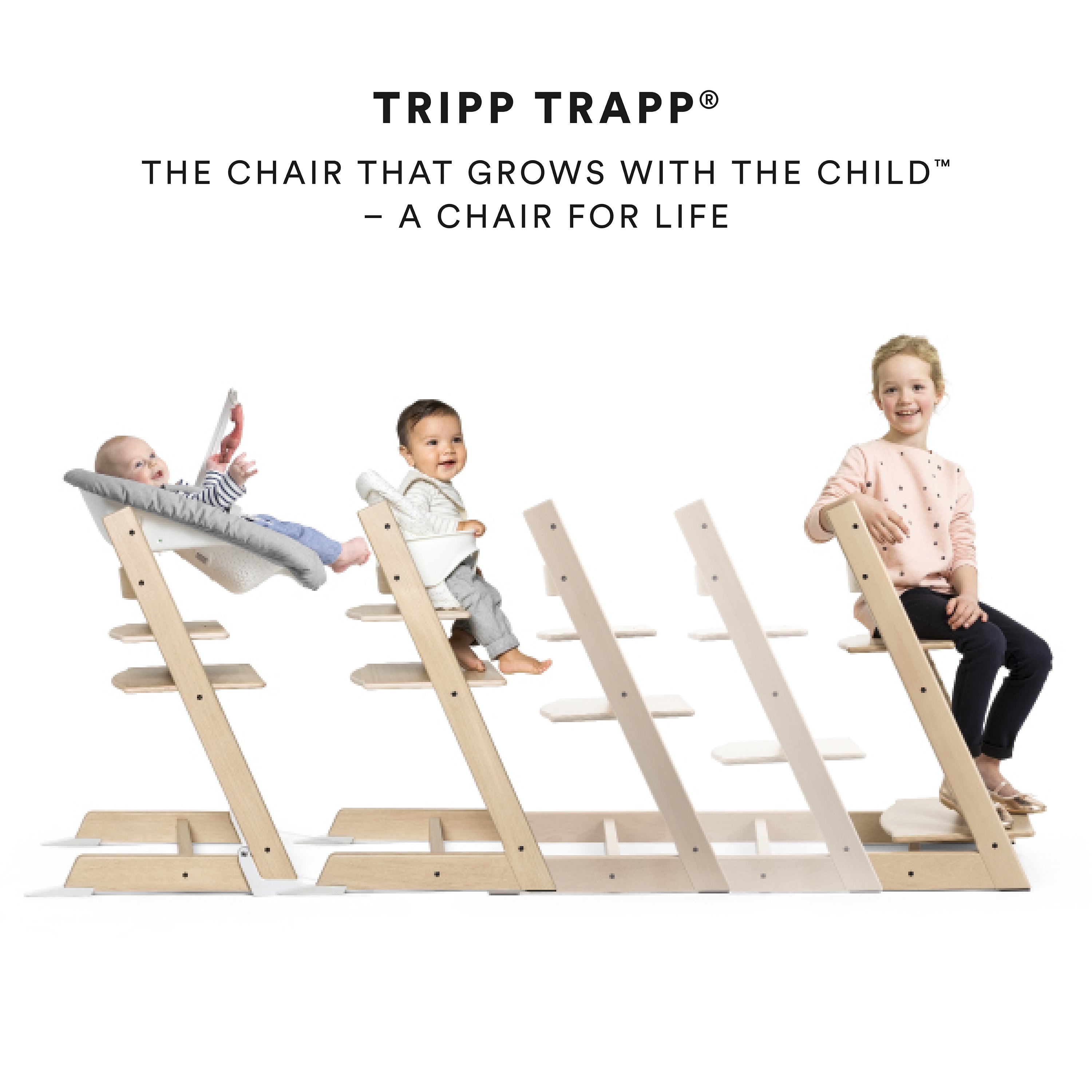 Stokke Tripp Trapp High Chair² Oak with Cushion and Stokke Tray