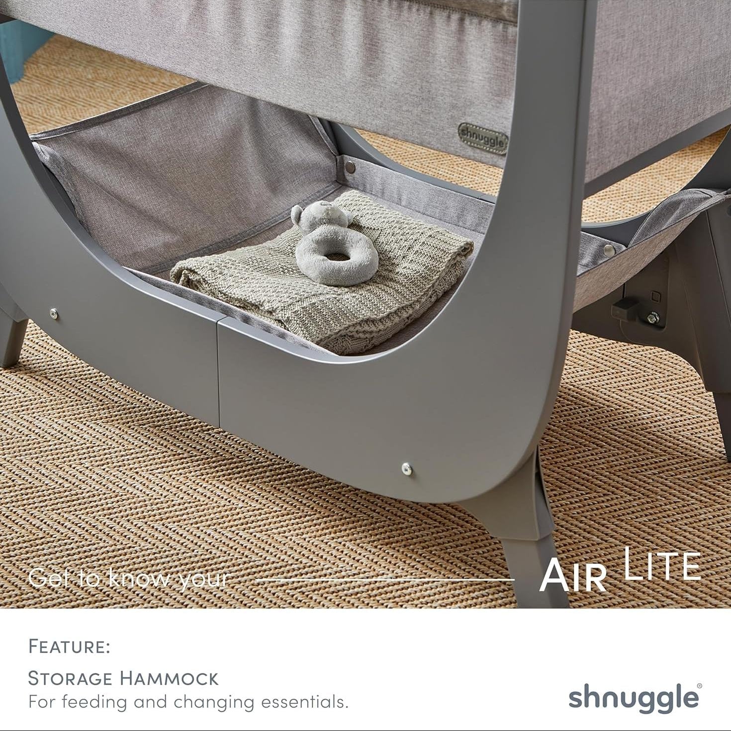 Shnuggle Air Lite Infant Bedside Bassinet