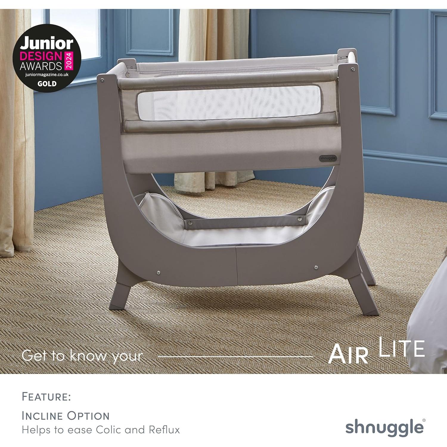 Shnuggle Air Lite Infant Bedside Bassinet