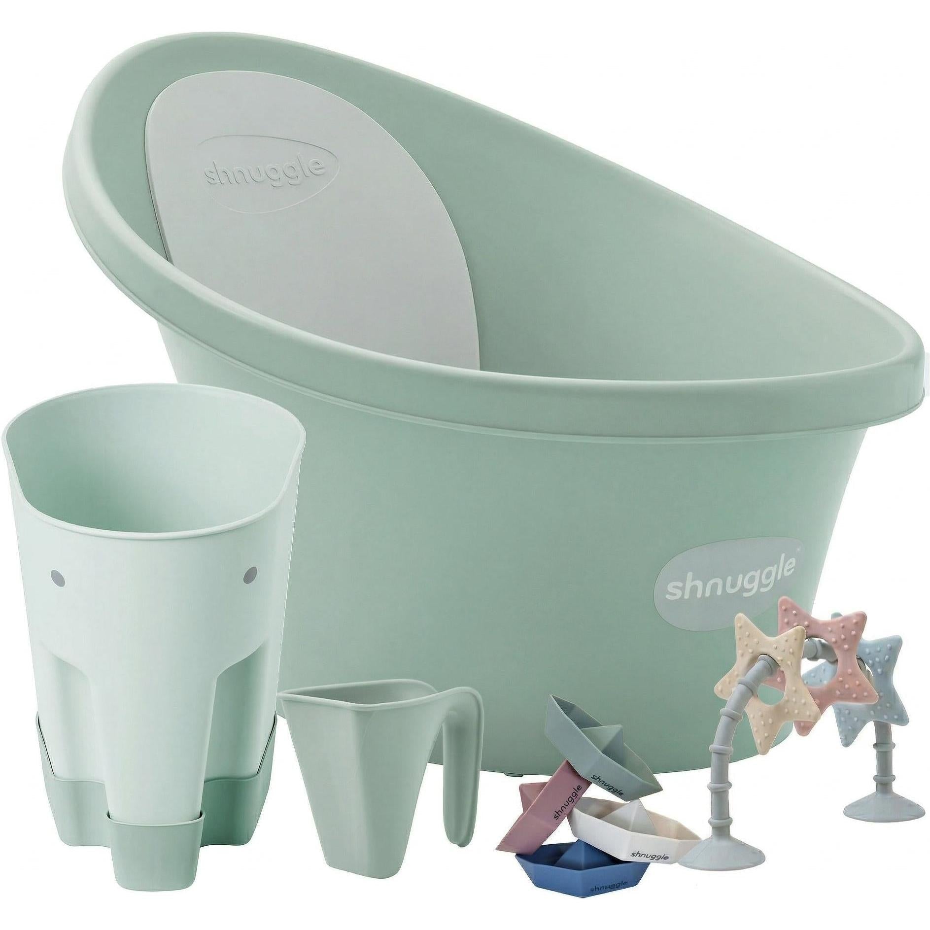 Shnuggle Newborn Bundle: Baby Bath & Accessories Bundle - 5-Piece Set