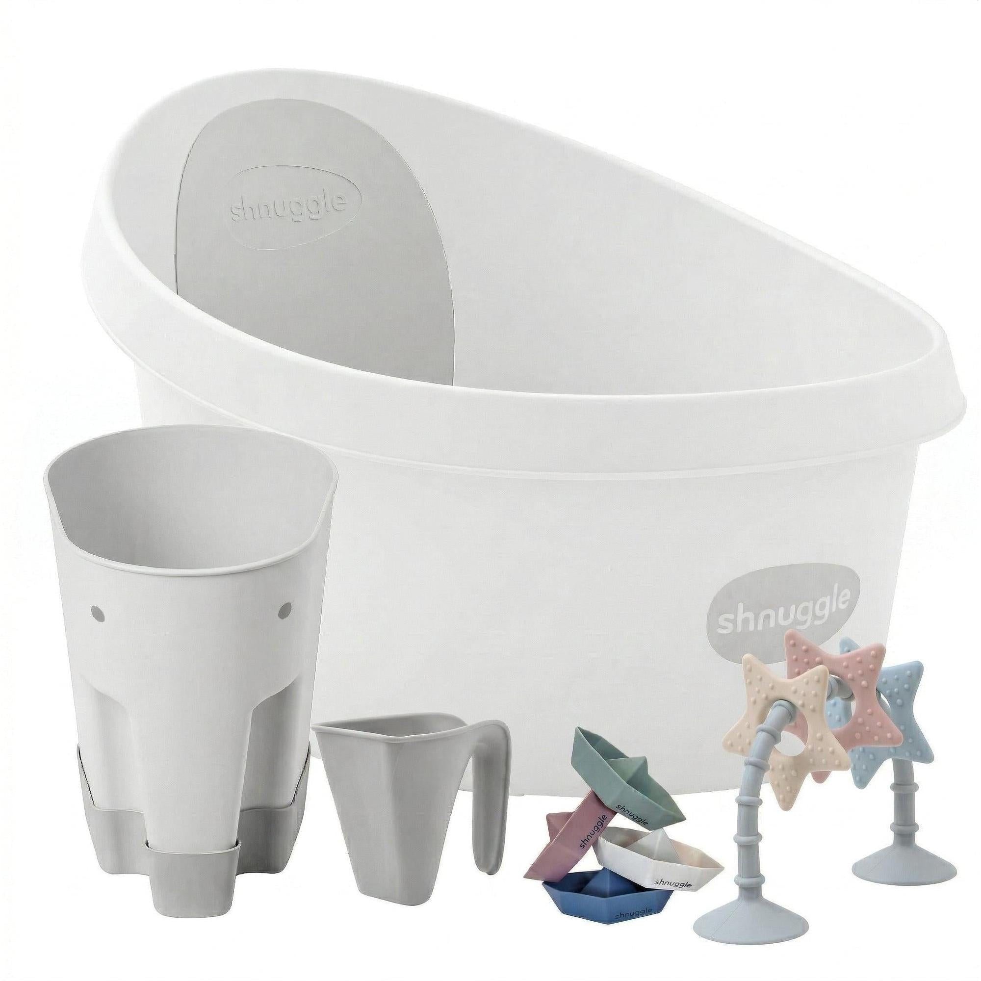 Shnuggle Splash & Play Bundle: Toddler Bath Tub & Accessories Bundle 5-Piece