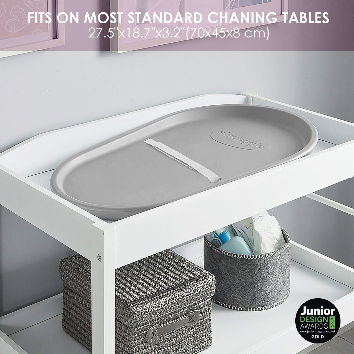 Shnuggle Changing Essentials Kit: Shnuggle Changing Mat + Diaper Pail + Liners
