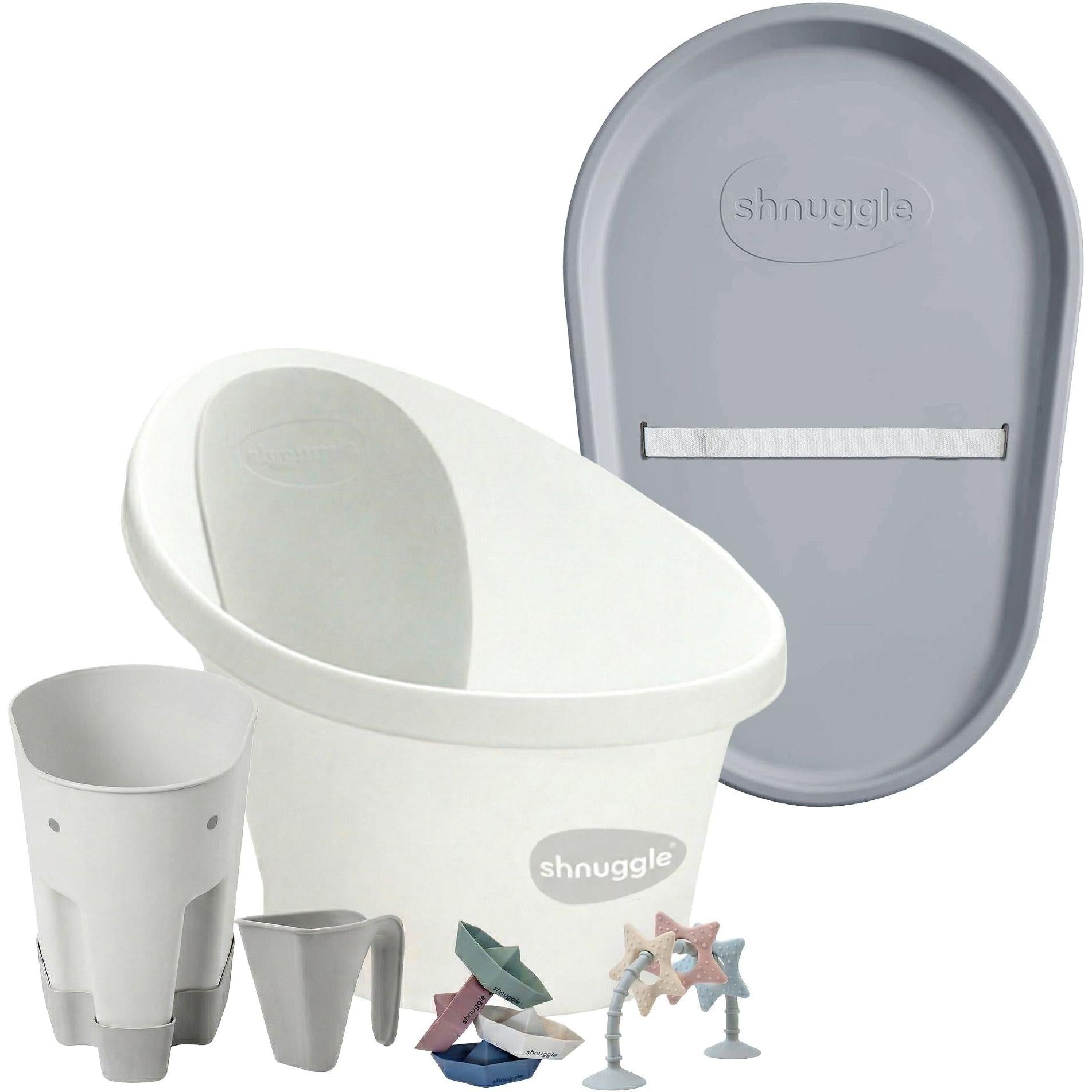 Shnuggle Bath & Change Bundle: Baby Bath & Changing Bundle + Accessories - 6-Piece Set