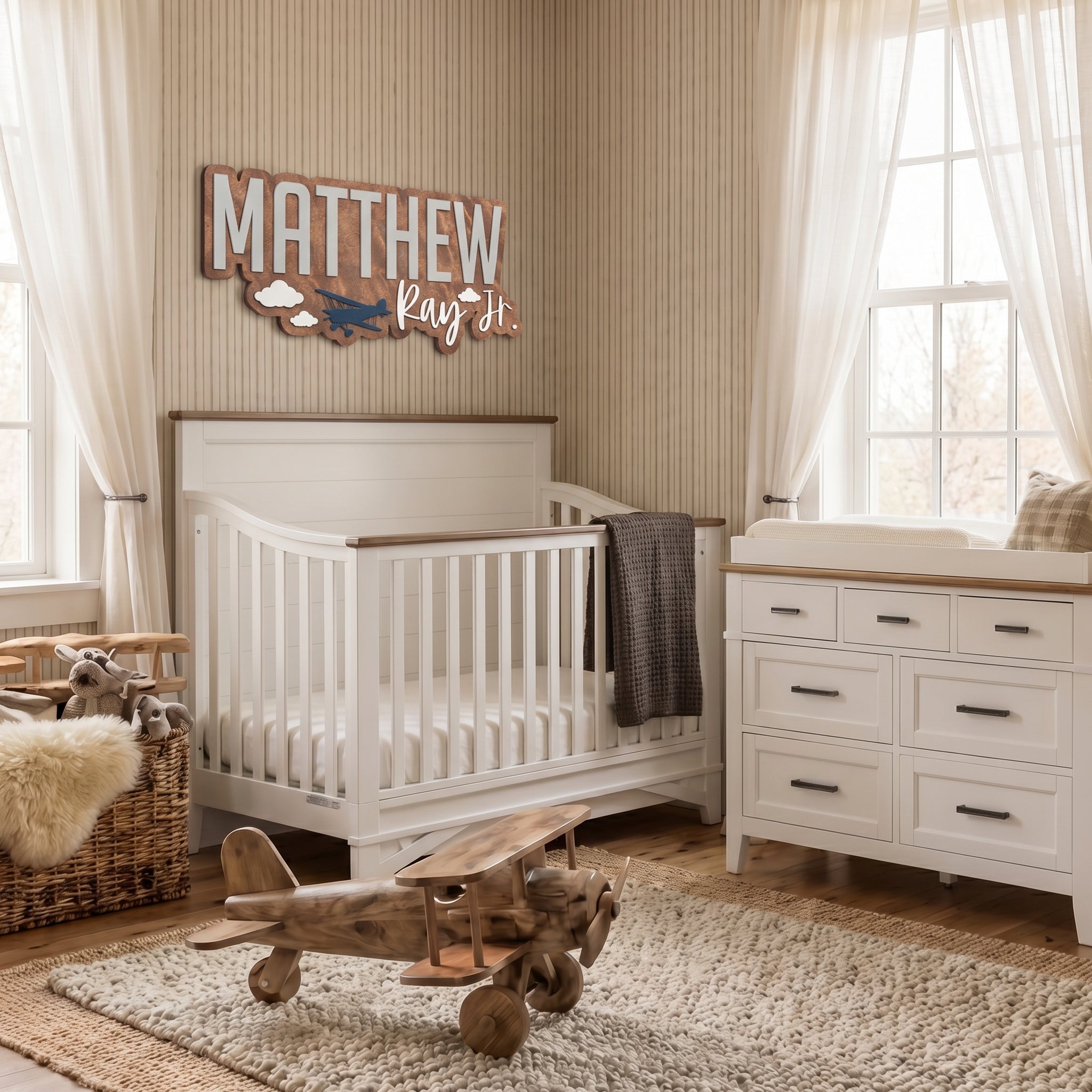 Sugar + Maple Fitted Crib Sheet