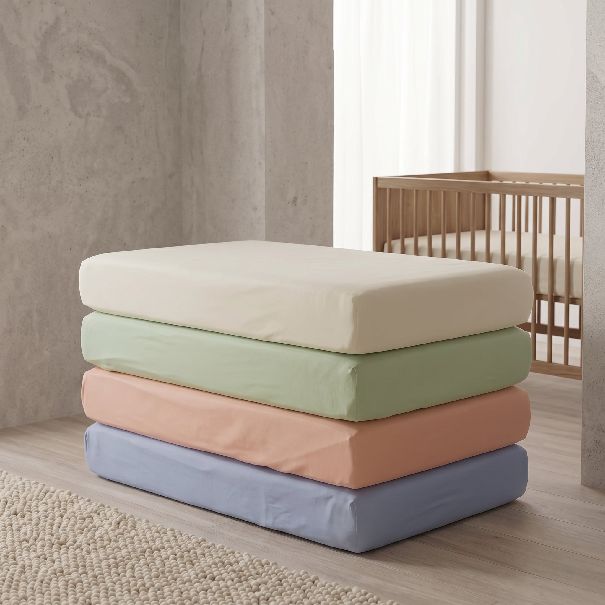 Sugar + Maple Fitted Crib Sheet